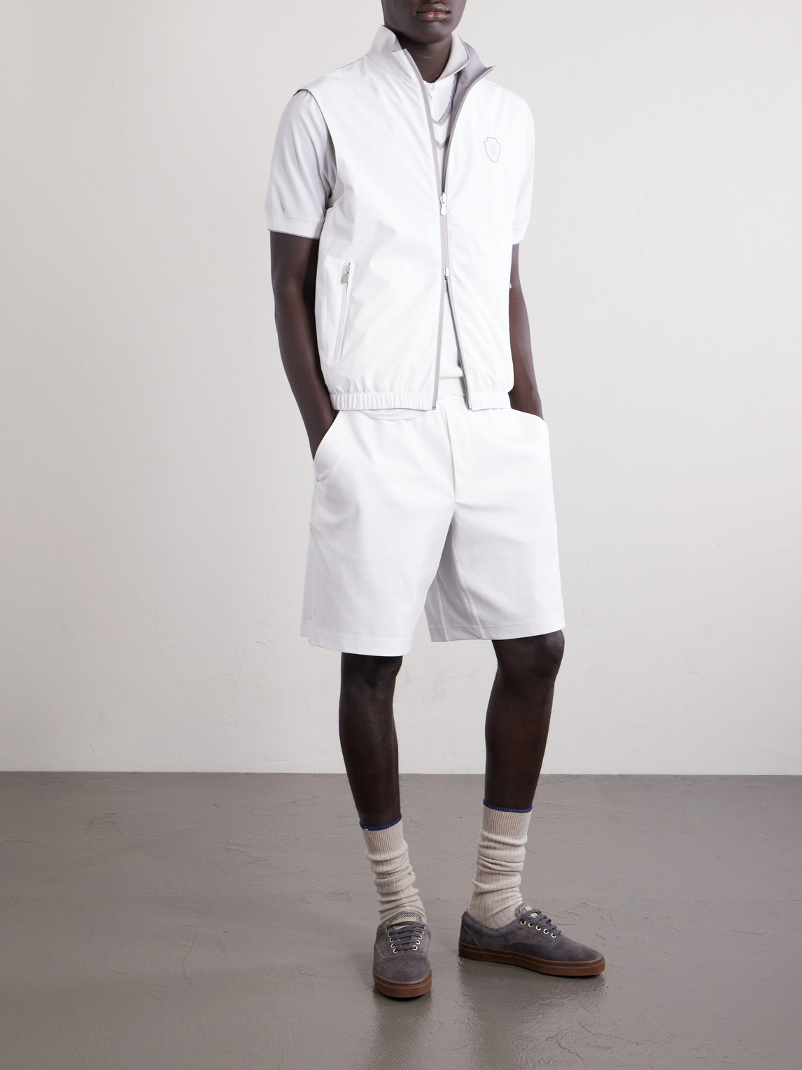 Logo-Appliquéd Shell Golf Jacket
