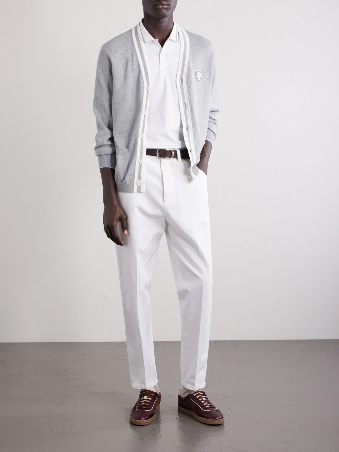 Logo-Appliquéd Cotton Cardigan