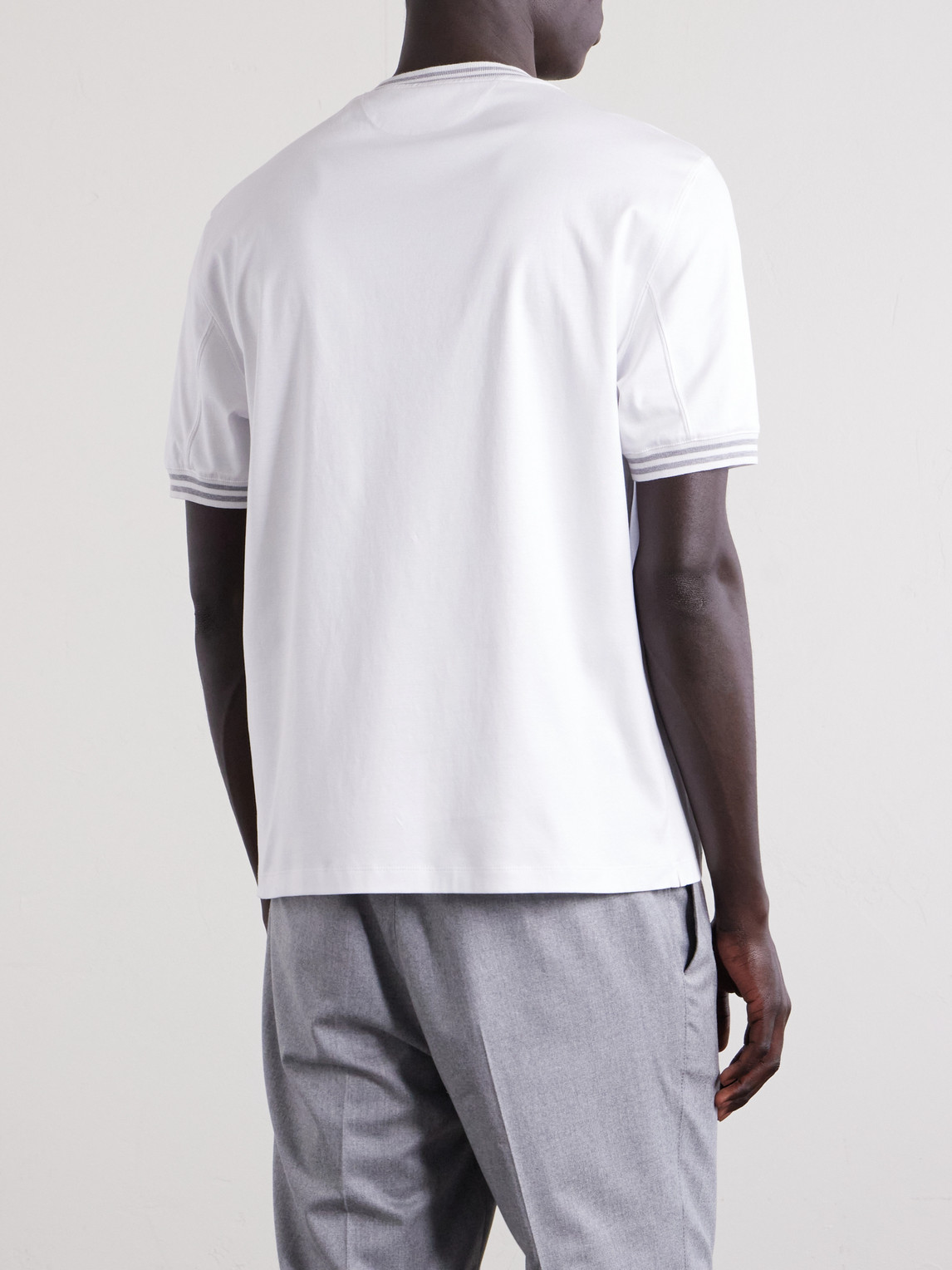 Logo-Appliquéd Cotton-Jersey Tennis Shirt