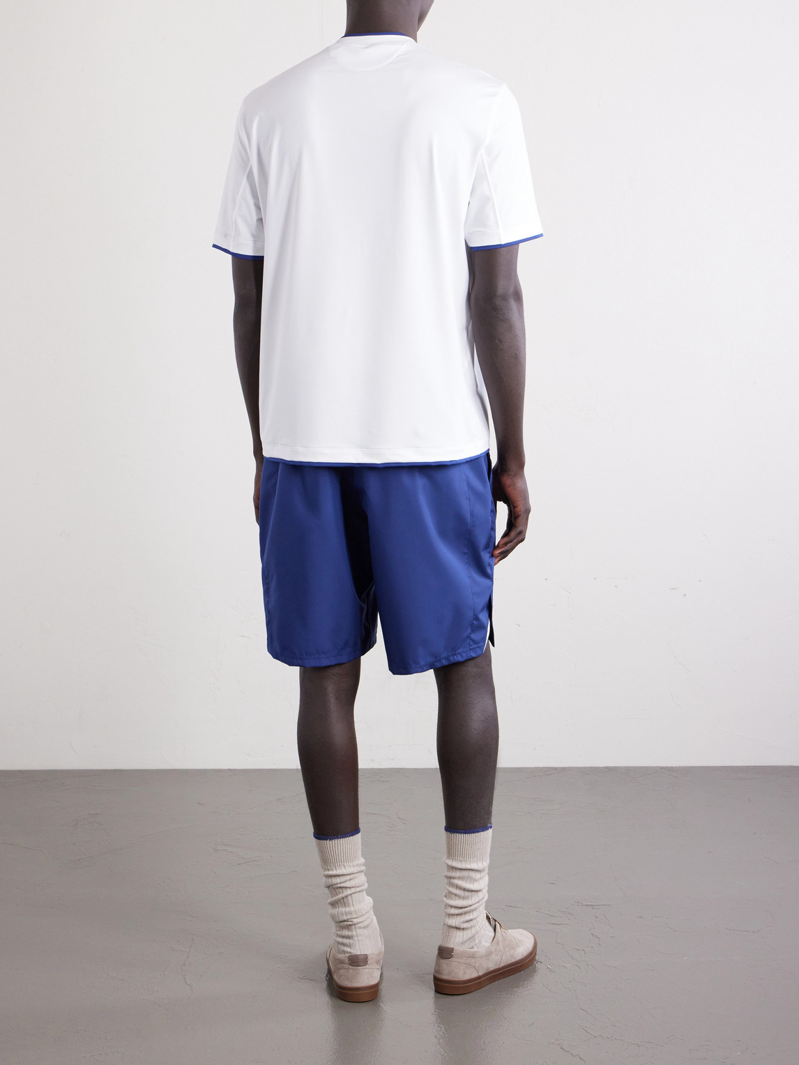 Logo-Appliquéd Tech-Jersey Tennis Shirt