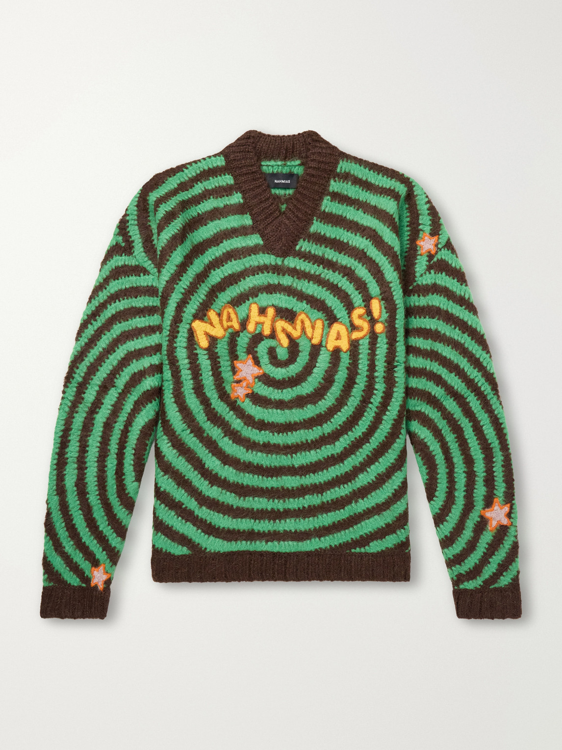 Alpaca-Blend Crochet-Knit Sweater