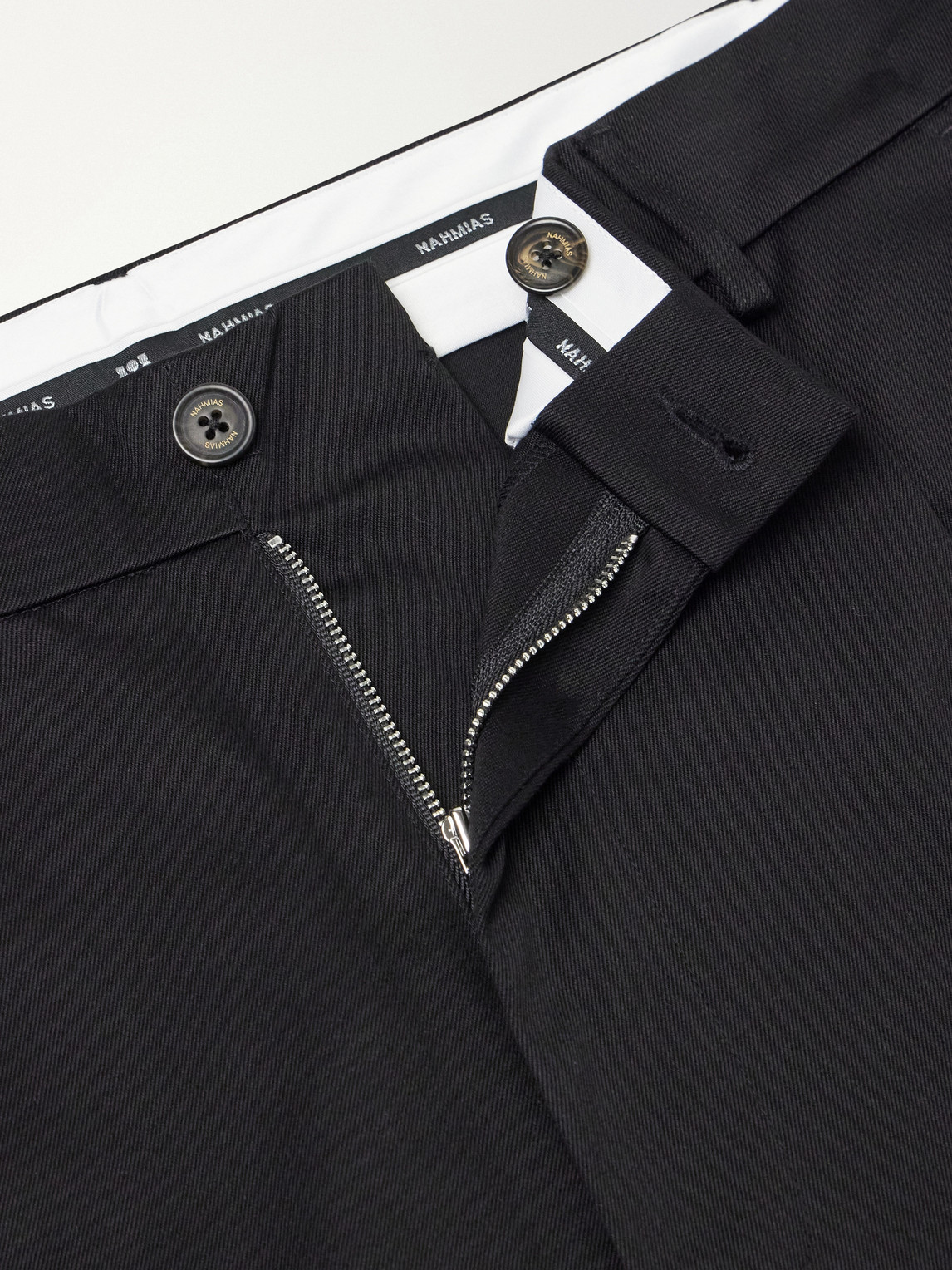 Volume Wide-Leg Pleated Cotton Trousers