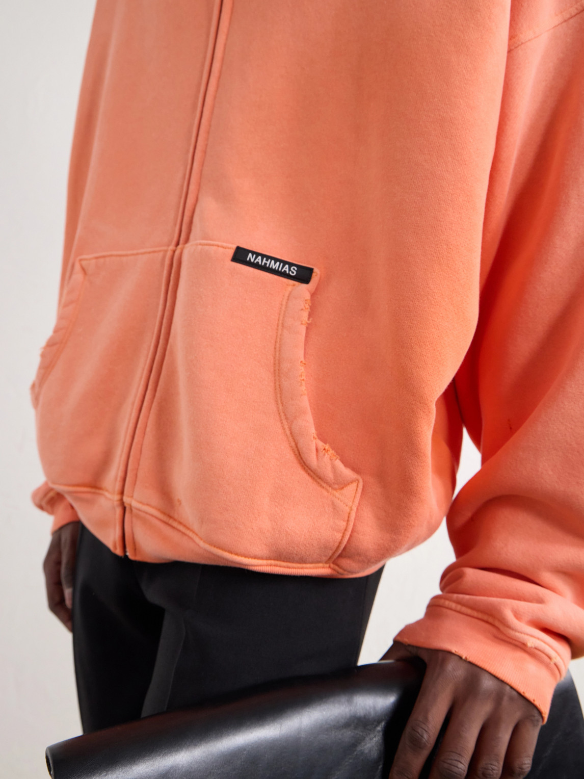 Distressed Cotton-Jersey Zip-Up Hoodie