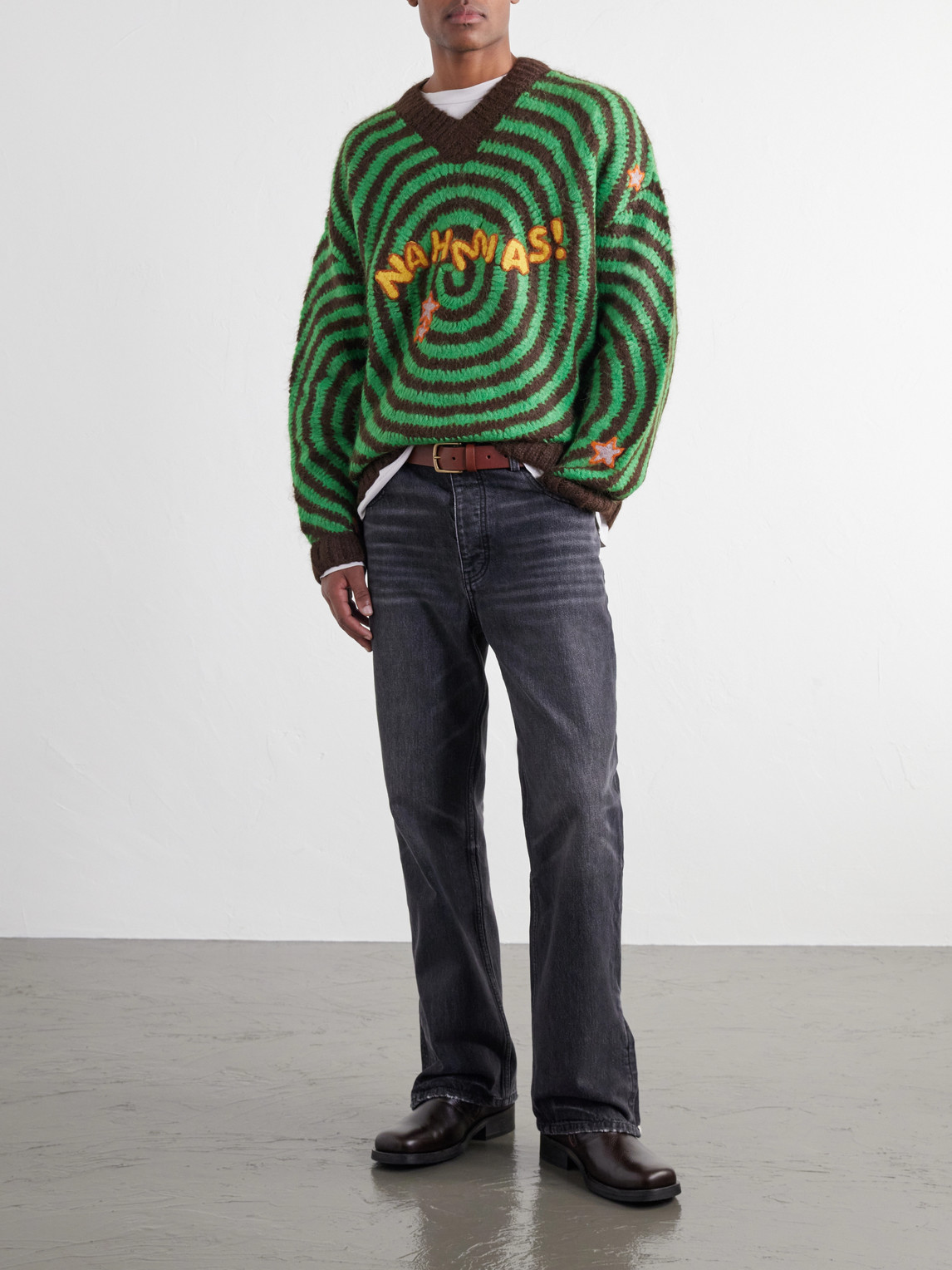 Straight-Leg Cotton-Blend Jeans