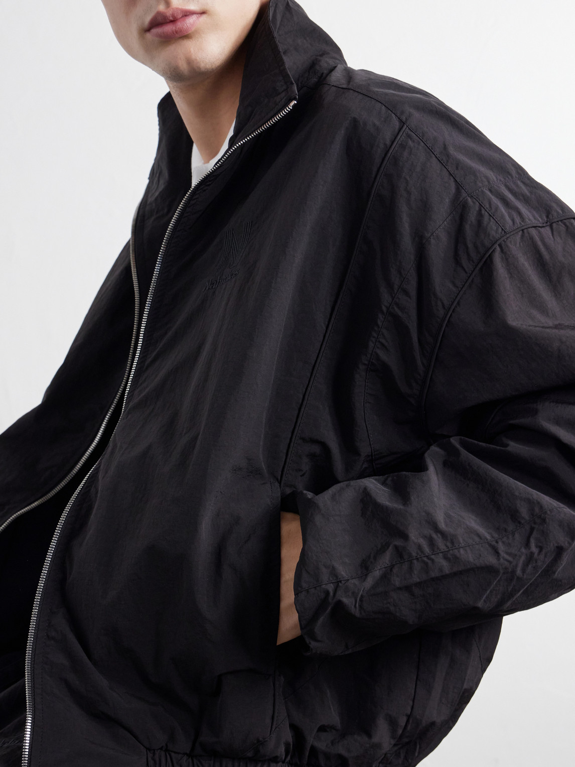 Logo-Embroidered Shell Jacket