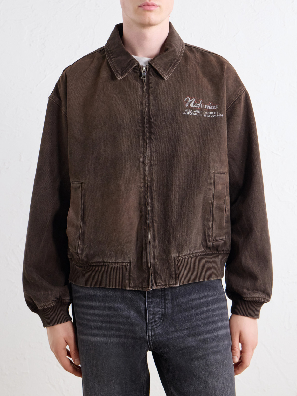 Wipeout Distressed Cotton-Twill Jacket