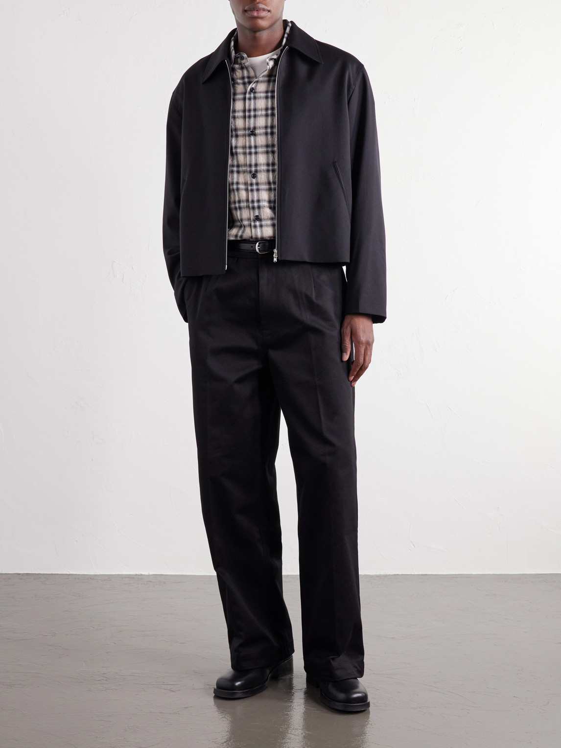 Checked Cotton-Blend Seersucker Shirt