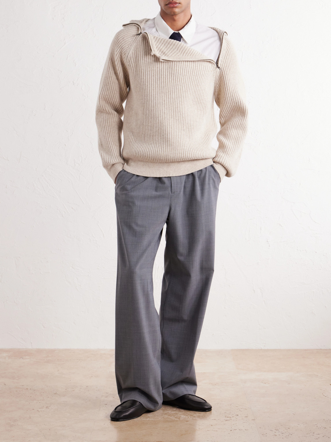 Aimé Leon Dore - Ribbed-Knit Wool-Blend Hoodie