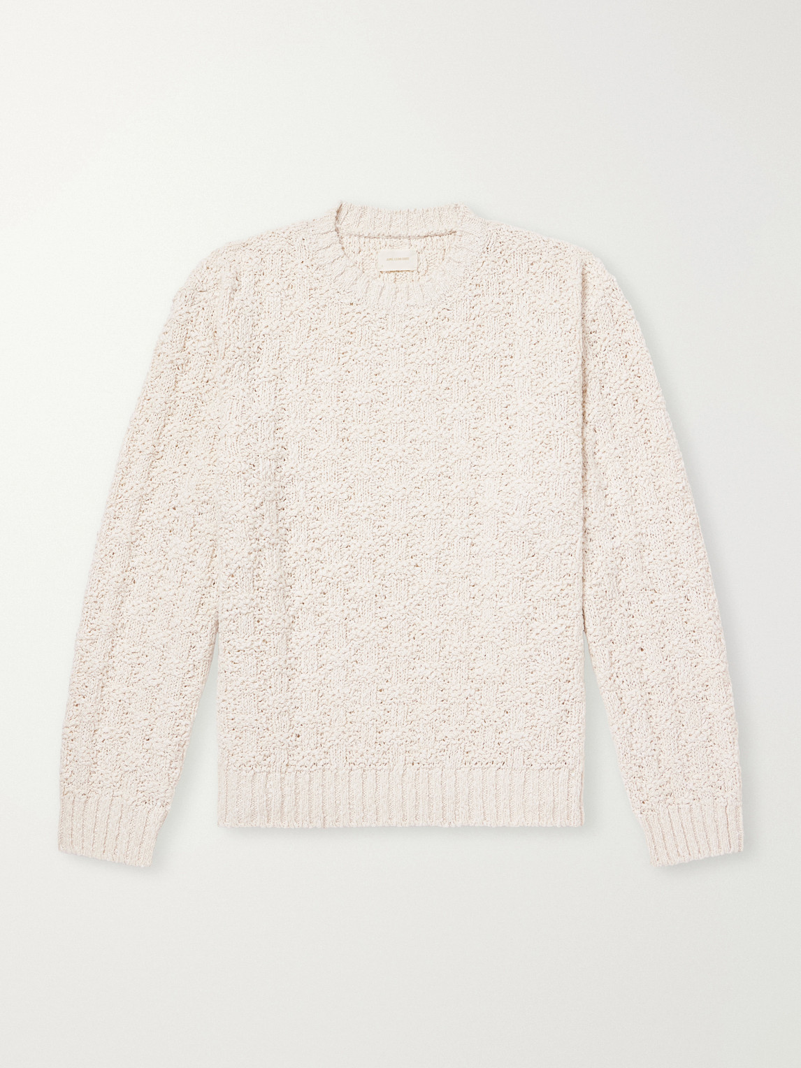 Aimé Leon Dore Textured Cotton-blend Sweater In White