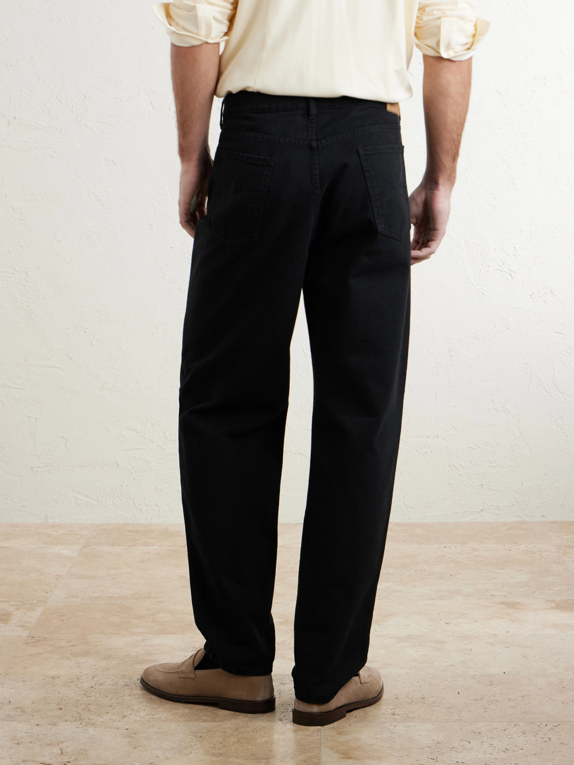 Fit Straight-Leg Logo-Embroidered Jeans Slim