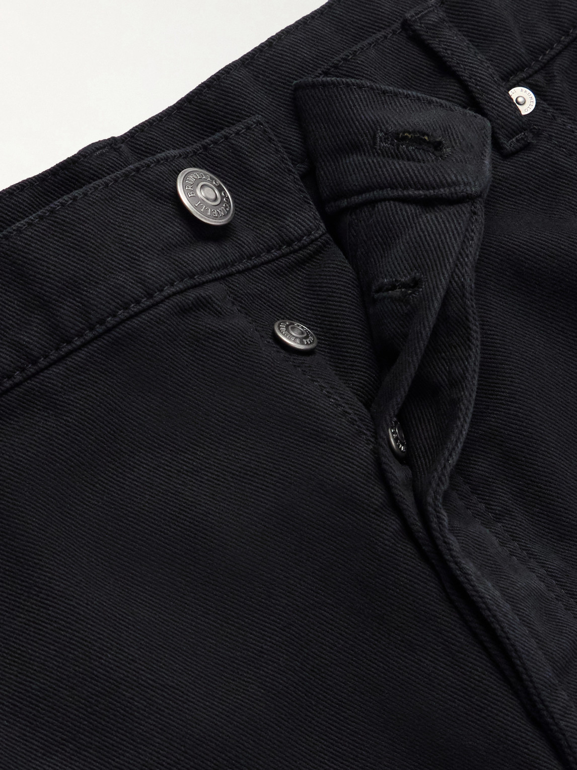 Fit Straight-Leg Logo-Embroidered Jeans Slim