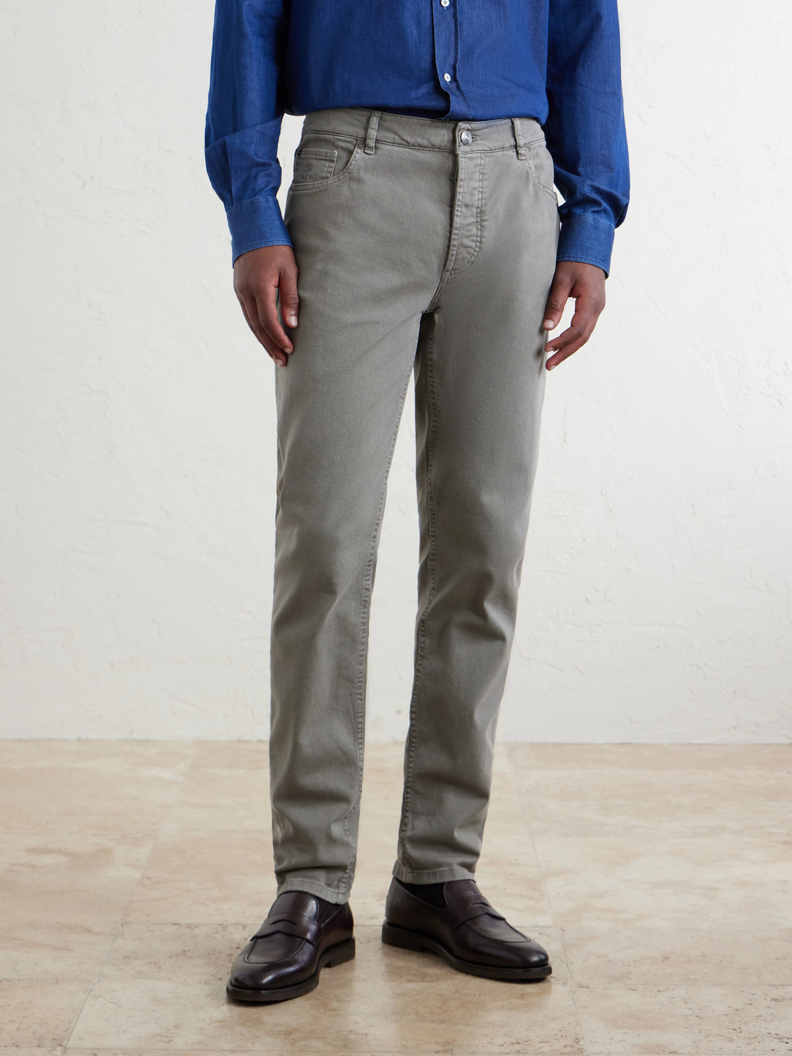 Fit Cotton-Blend Jeans Slim