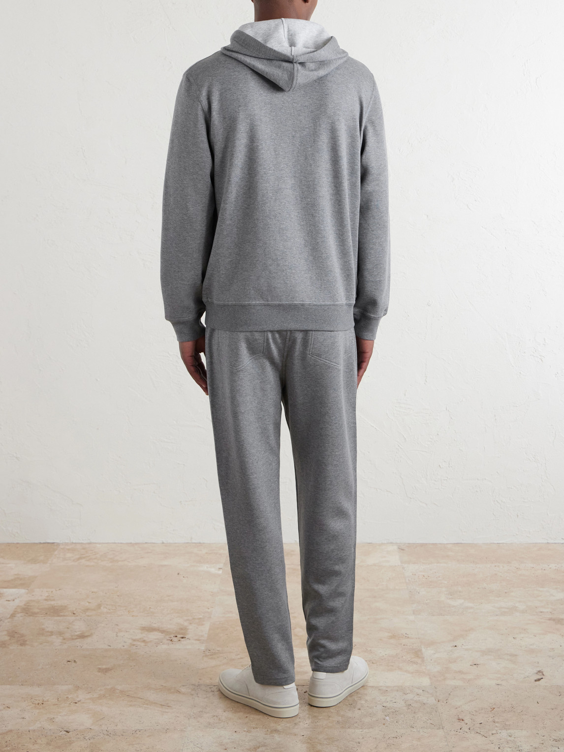 Cotton-Blend Jersey Zip-Up Hoodie