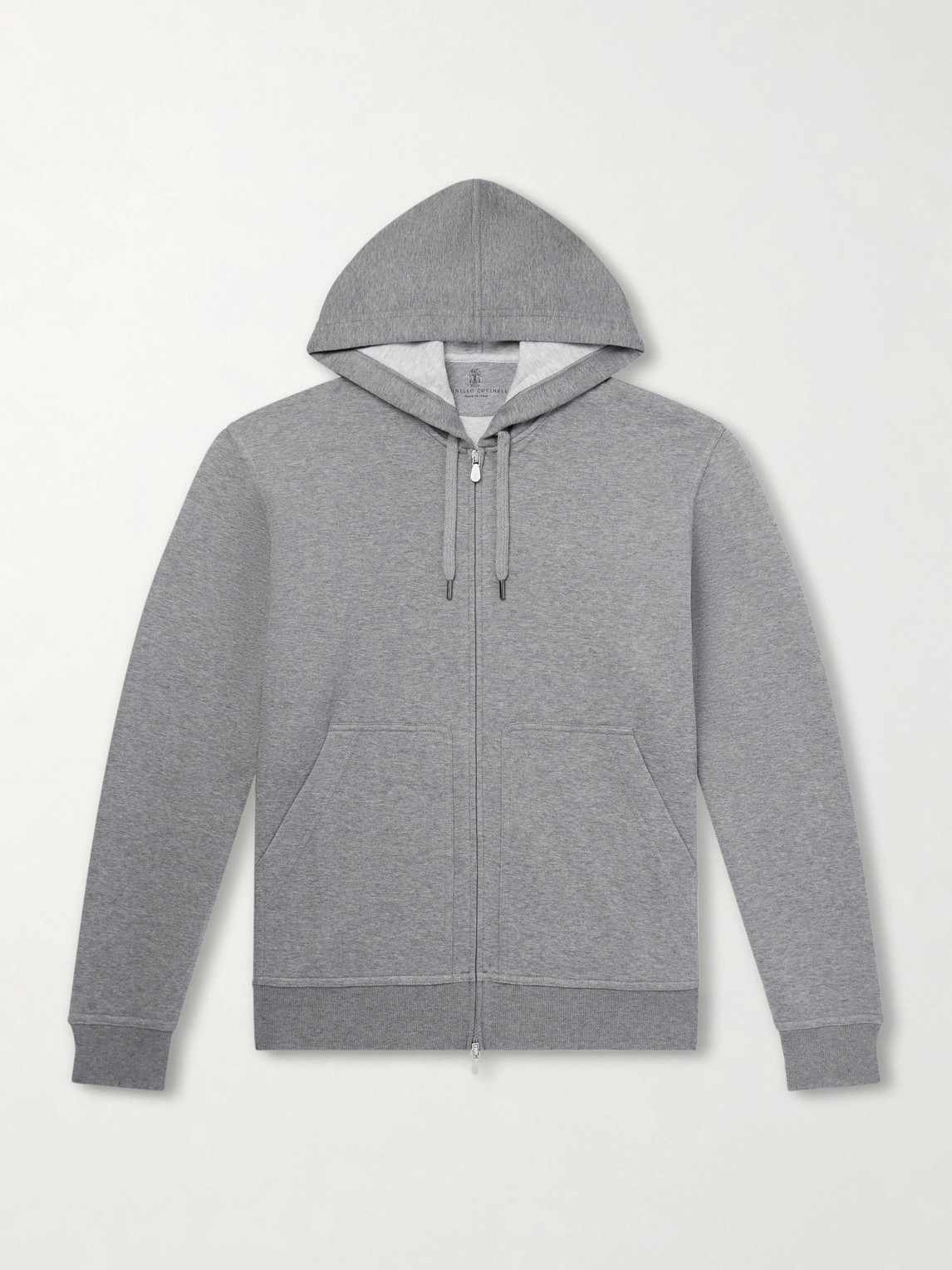Cotton-Blend Jersey Zip-Up Hoodie