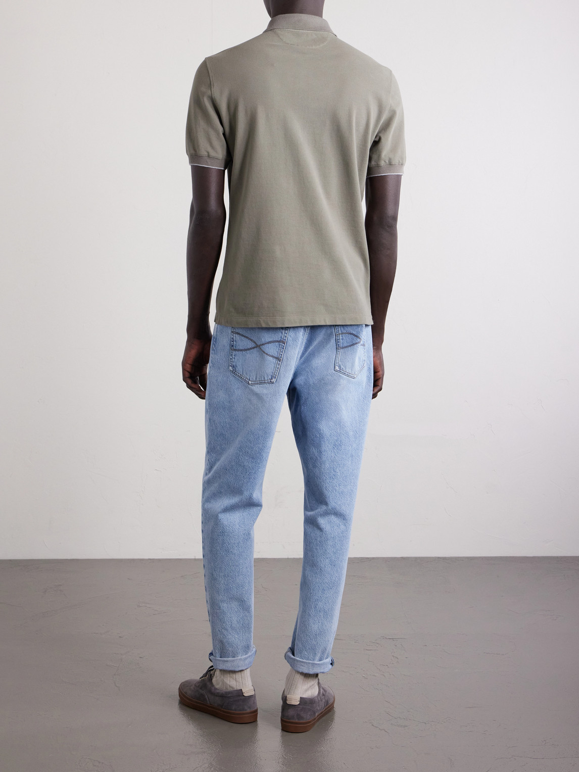 Brunello Cucinelli Logo-Print Cotton-Piqué Polo Shirt - Men | Thumbnail 4 Brunello Cucinelli Logo-Print Cotton-Piqué Polo Shirt - Men | Thumbnail 4