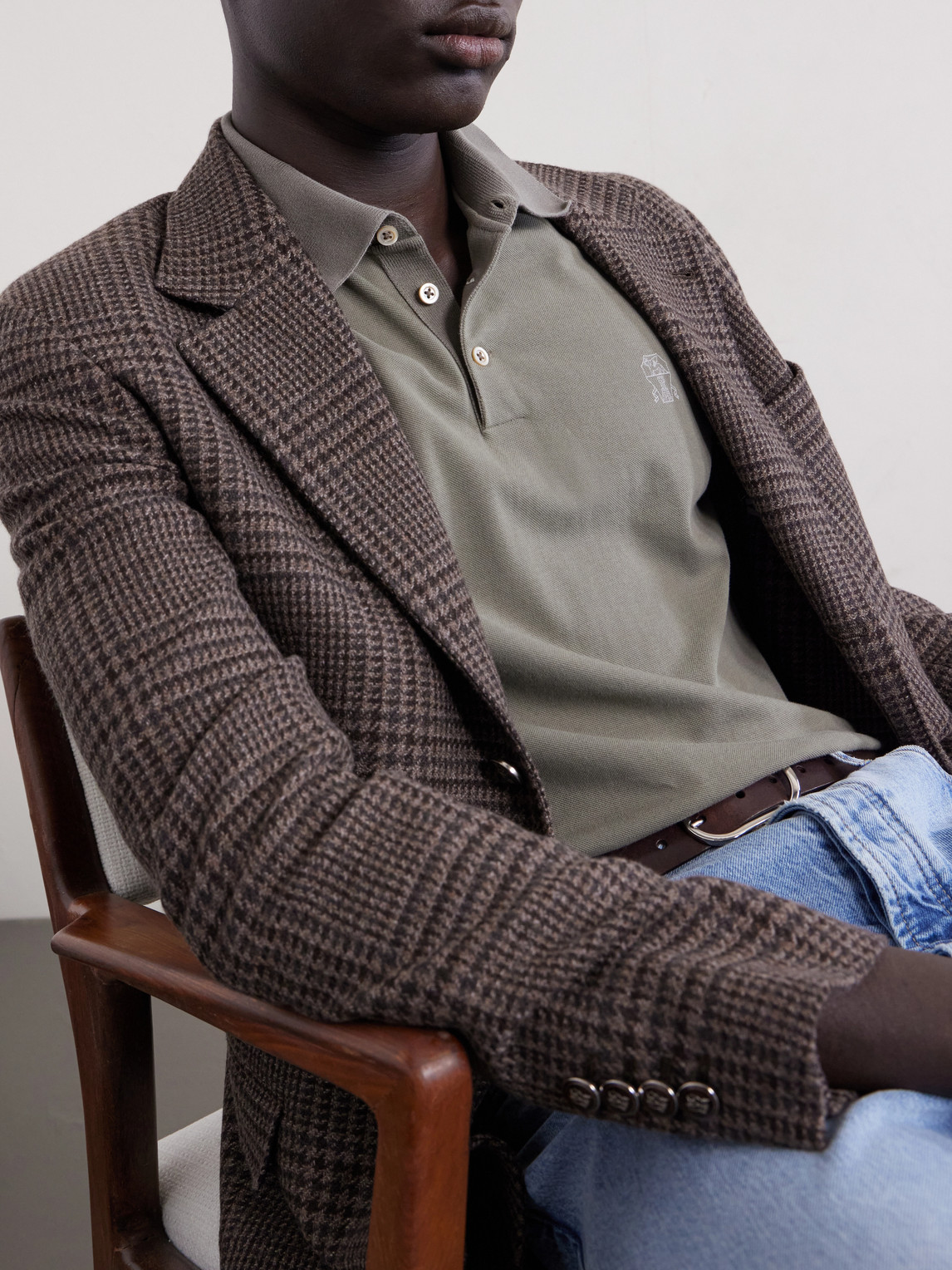 Brunello Cucinelli Logo-Print Cotton-Piqué Polo Shirt - Men | Thumbnail 5 Brunello Cucinelli Logo-Print Cotton-Piqué Polo Shirt - Men | Thumbnail 5