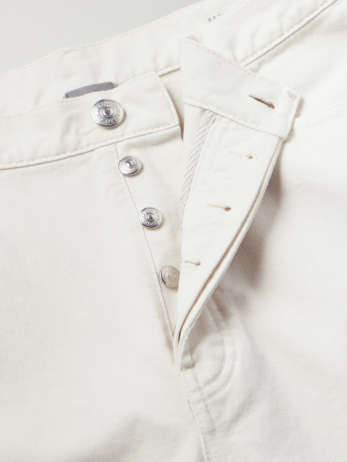 Fit Straight-Leg Logo-Embroidered Jeans Slim