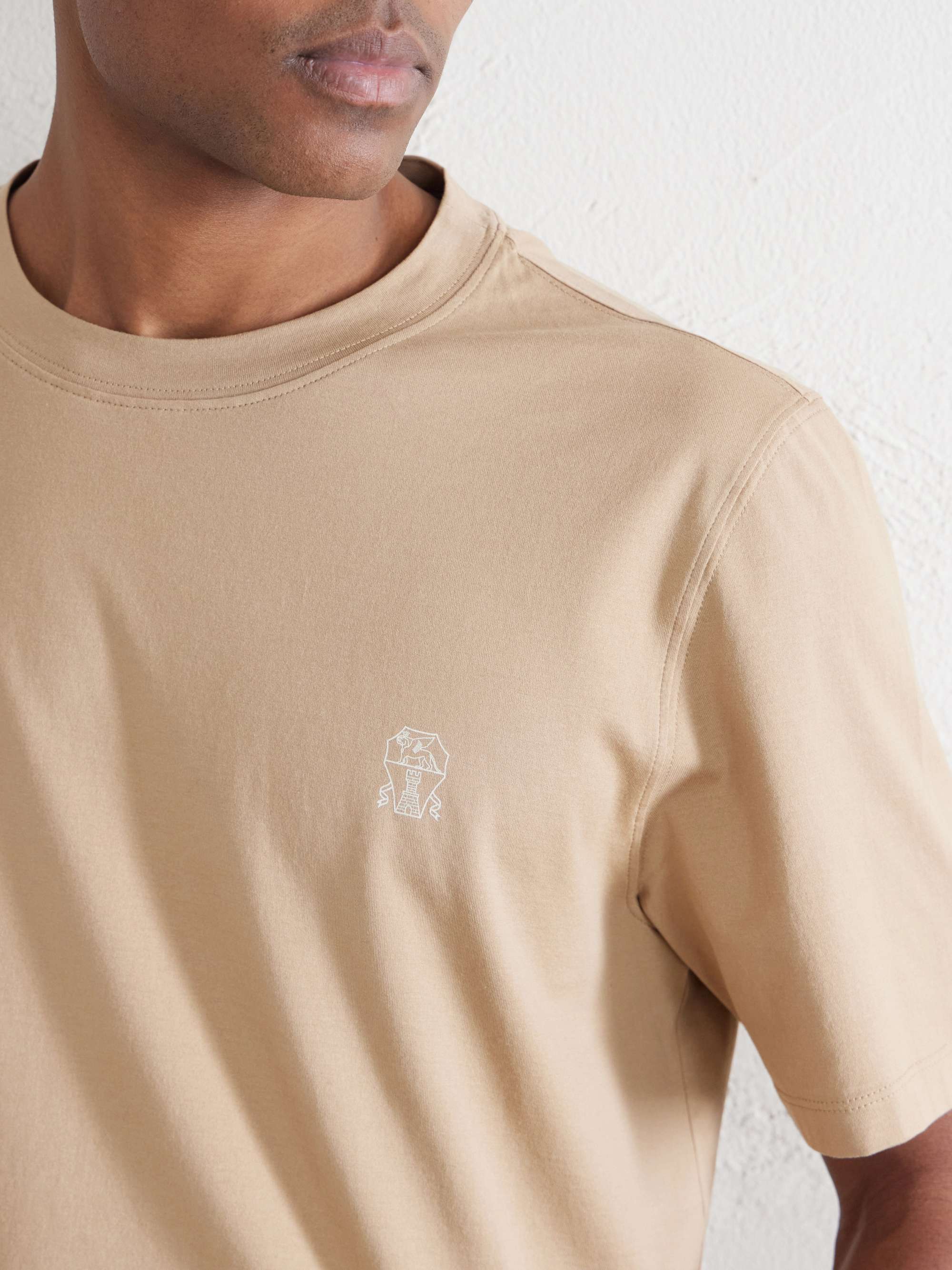 BRUNELLO CUCINELLI Logo-Print Cotton-Jersey T-Shirt for Men | MR