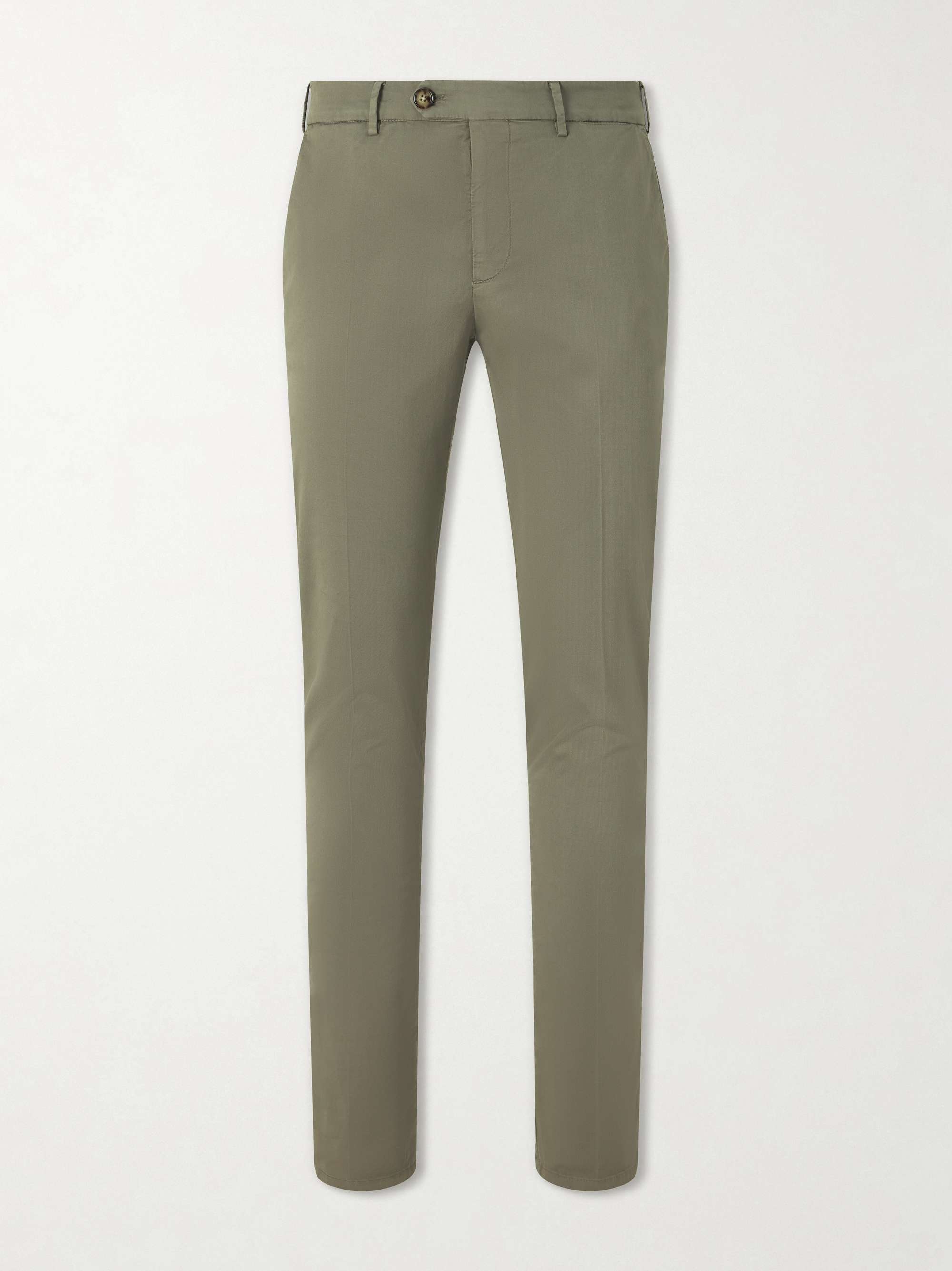BRUNELLO CUCINELLI Slim-Fit Stretch-Cotton Gabardine Trousers