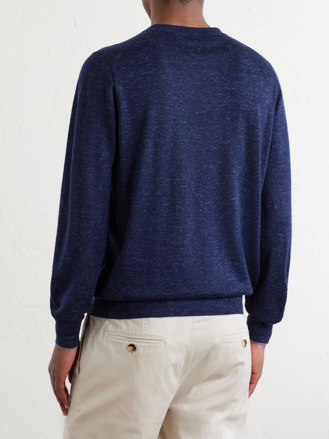 Cashmere, Silk And Linen-Blend Sweater