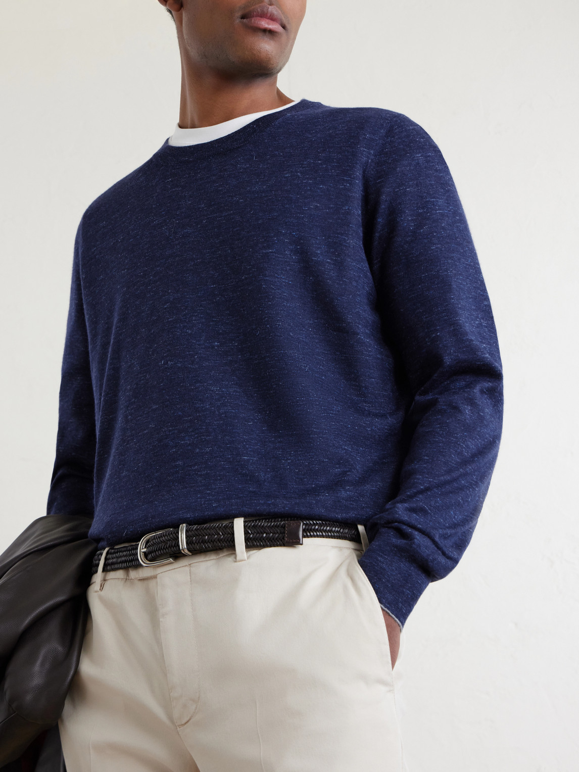 Cashmere, Silk And Linen-Blend Sweater