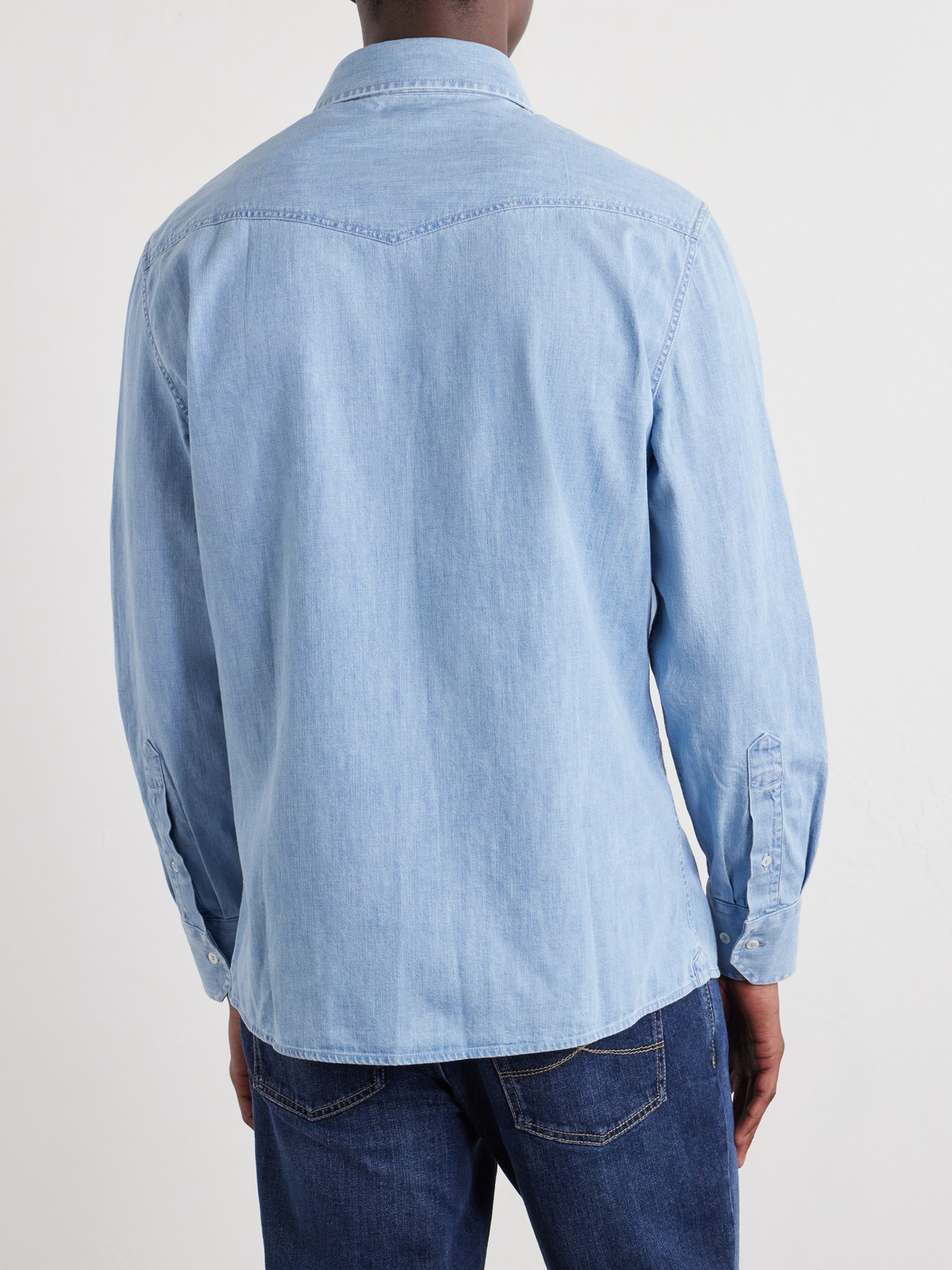  Brunello Cucinelli - Denim Shirt - Men - Blue - S 