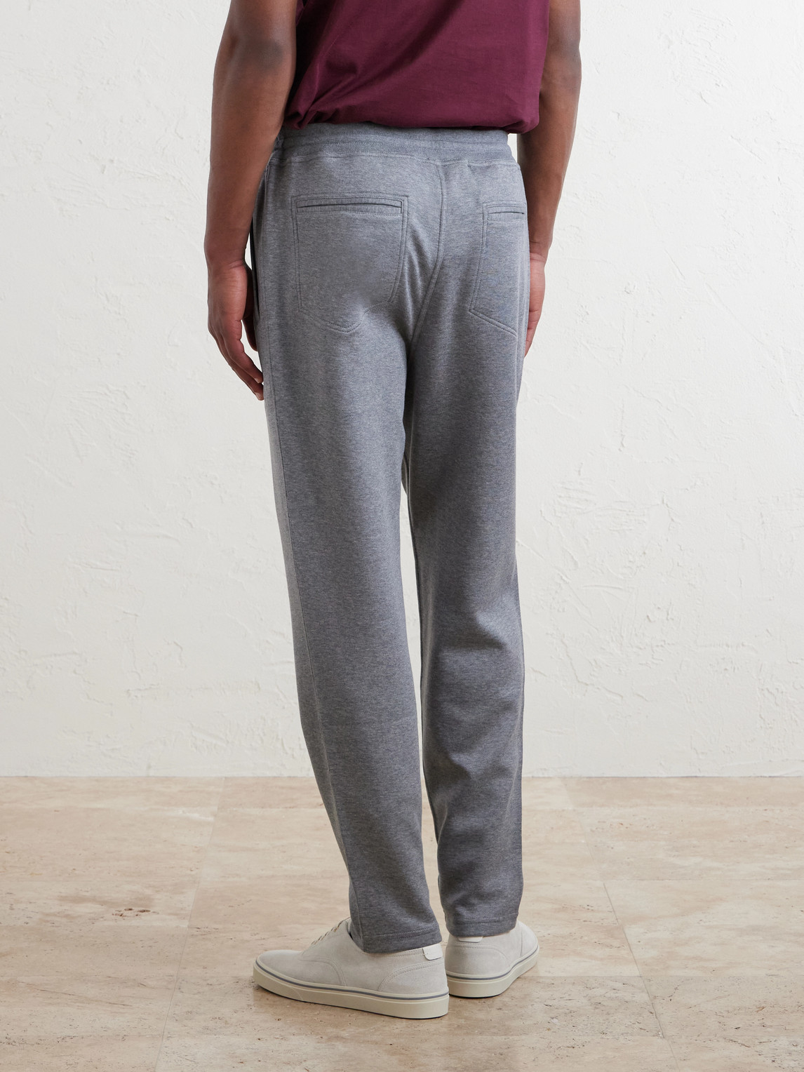Tapered Cotton, Cashmere And Silk-Blend Jersey Sweatpants