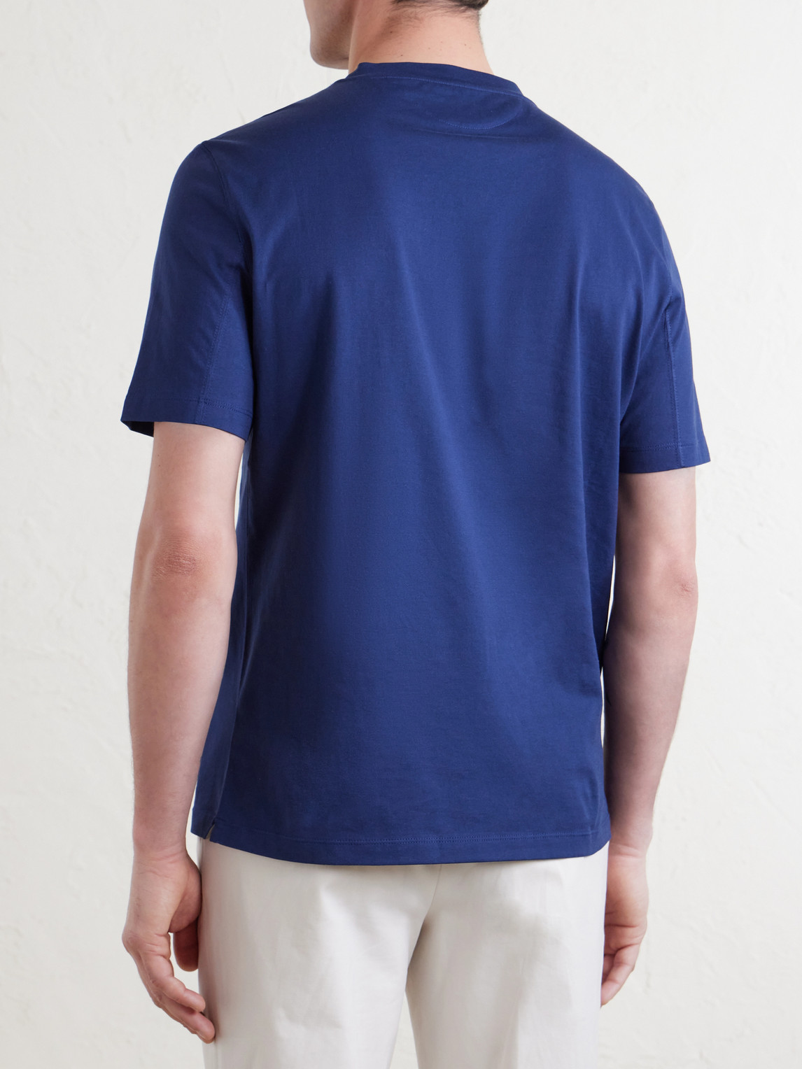 Layered Logo-Print Cotton-Jersey T-Shirt