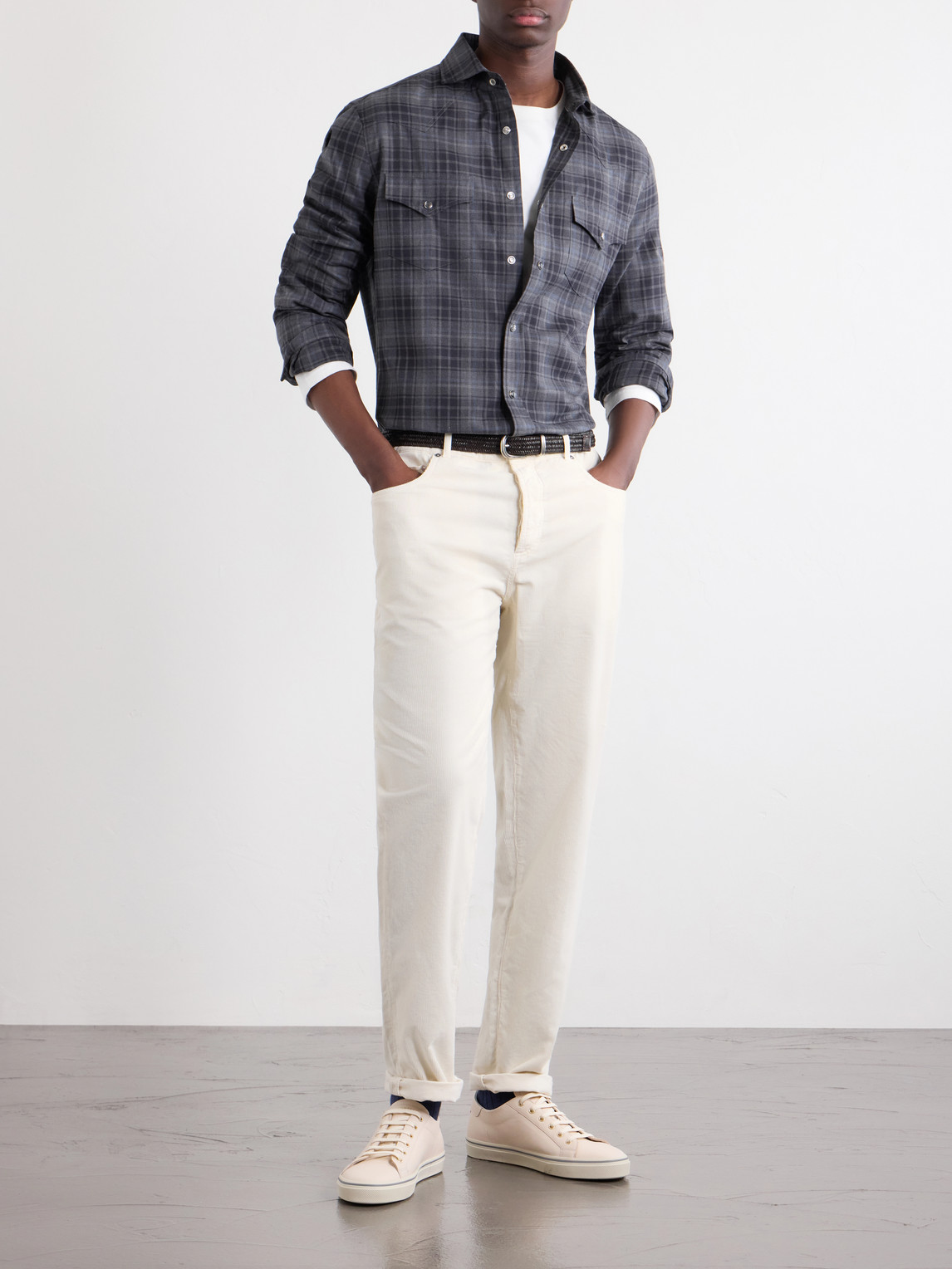 Cotton-Flannel Shirt Checked