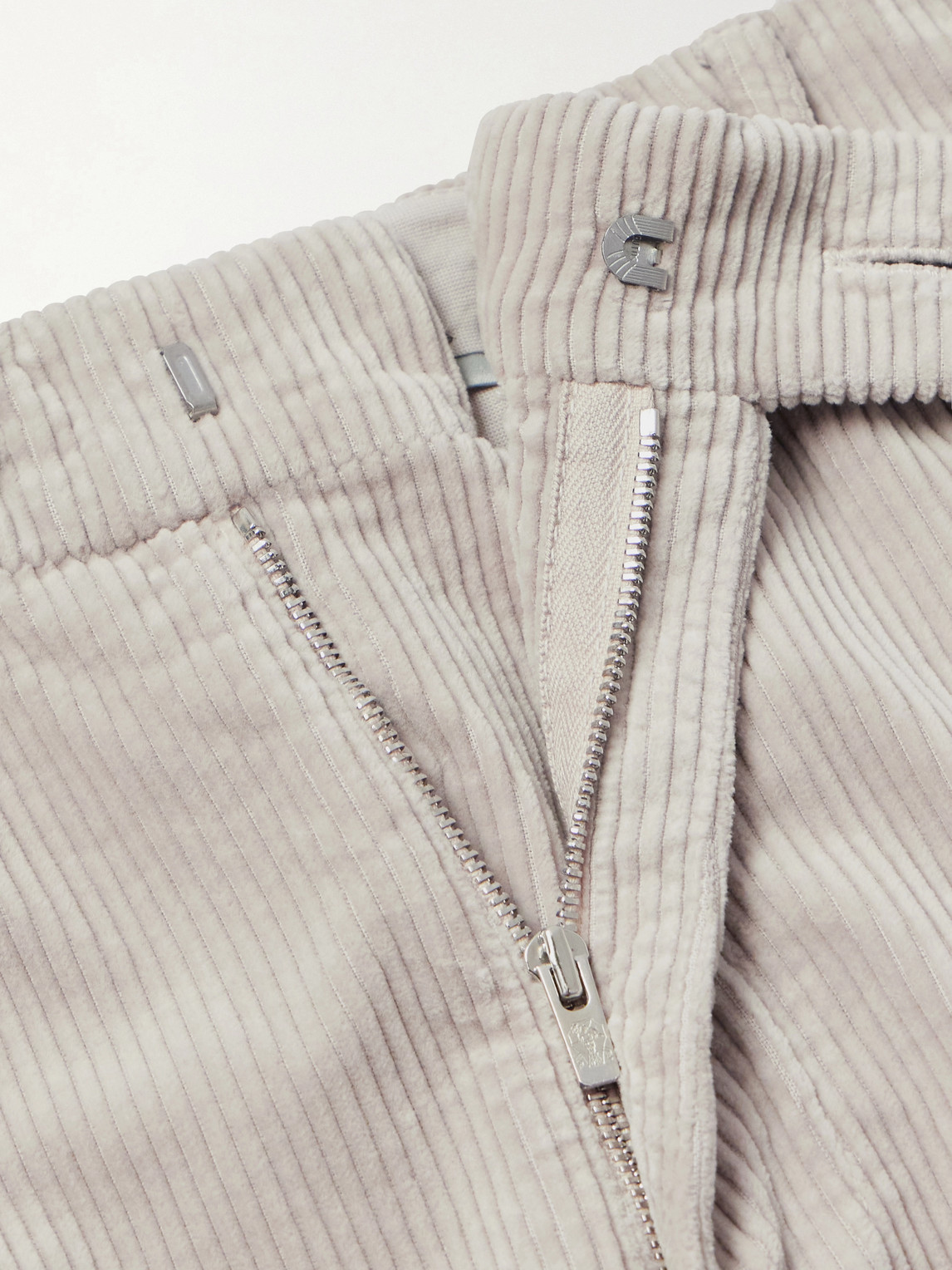 Tapered Pleated Cotton- Corduroy