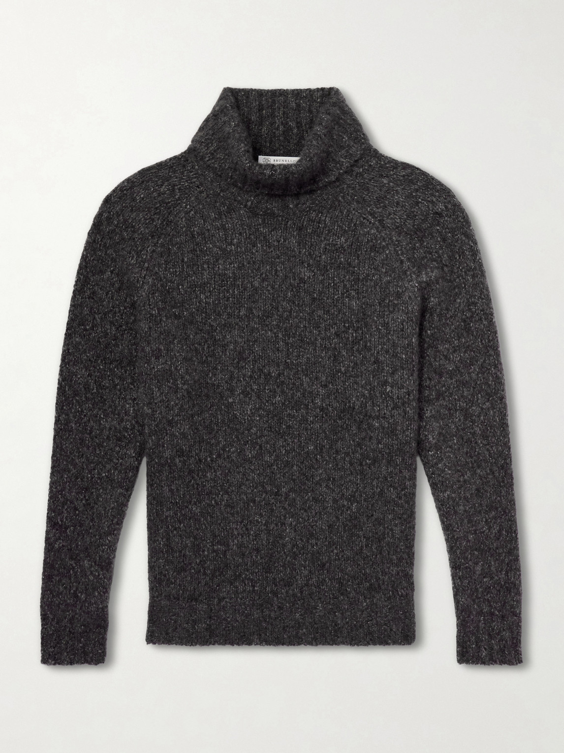 Brunello Cucinelli Ribbed Cashmere and Silk-Blend Rollneck Sweater - Men