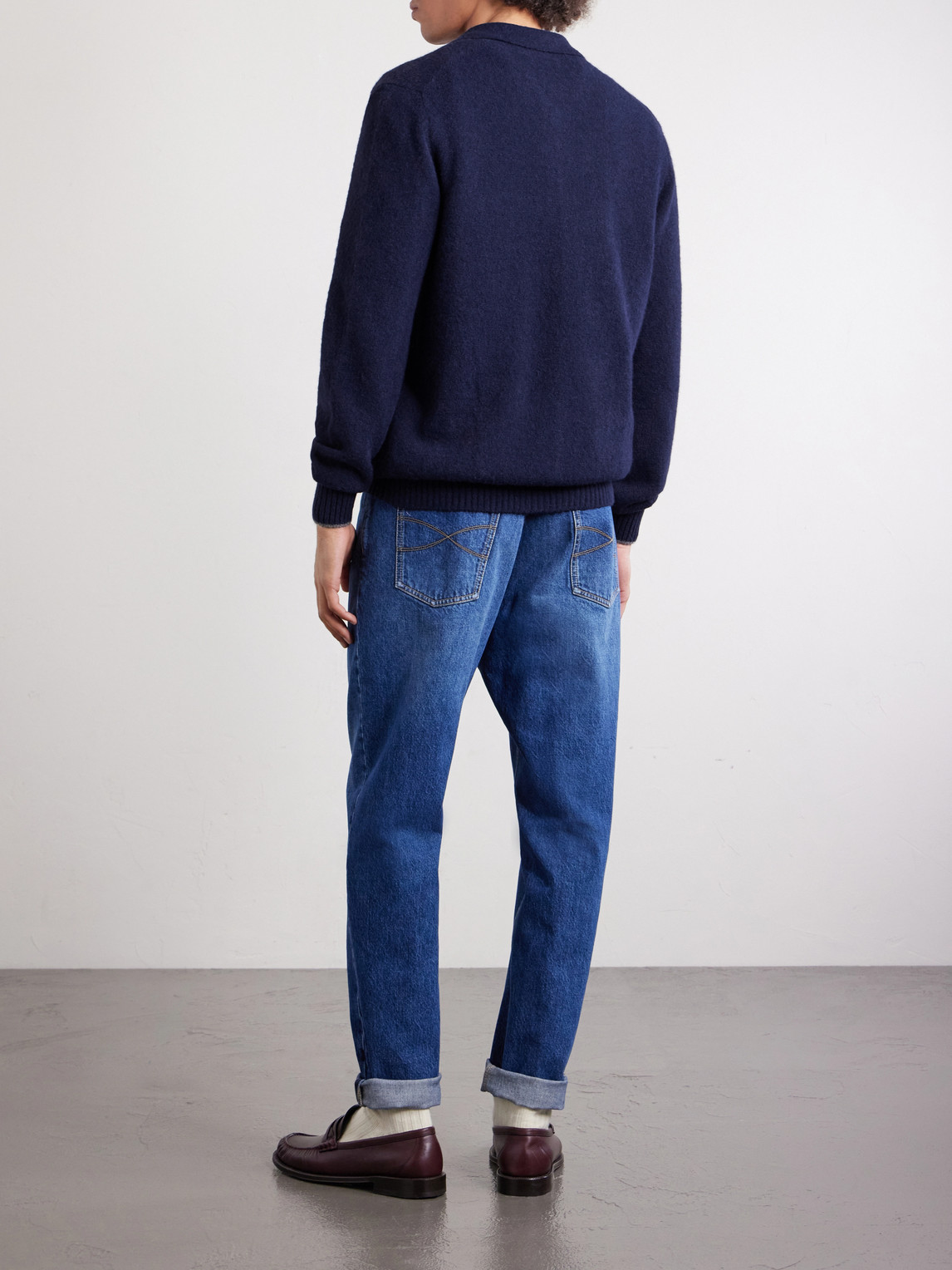  Brunello Cucinelli - Alpaca-blend Cardigan - Men - Blue - It 48 
