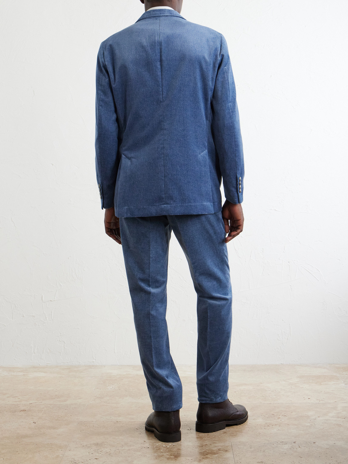 Brunello Cucinelli Double-Breasted Cotton-Velvet Suit Jacket - Men | Thumbnail 4