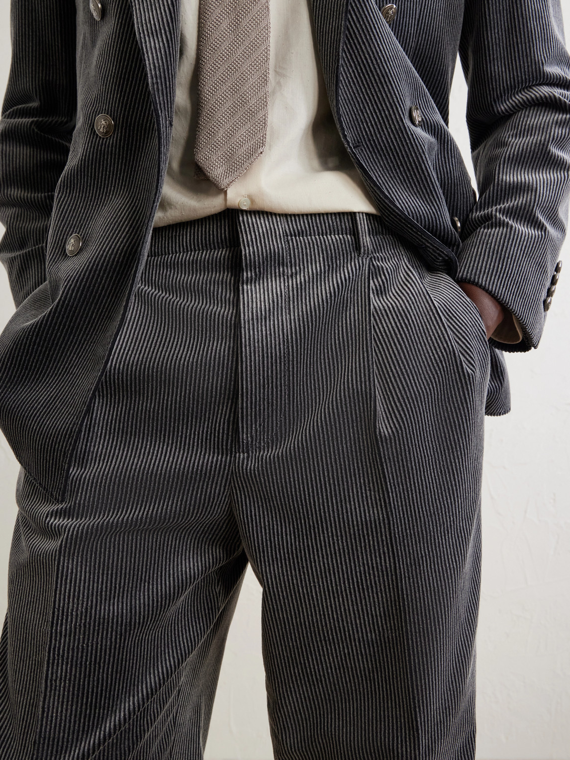Straight-Leg Cotton- Corduroy