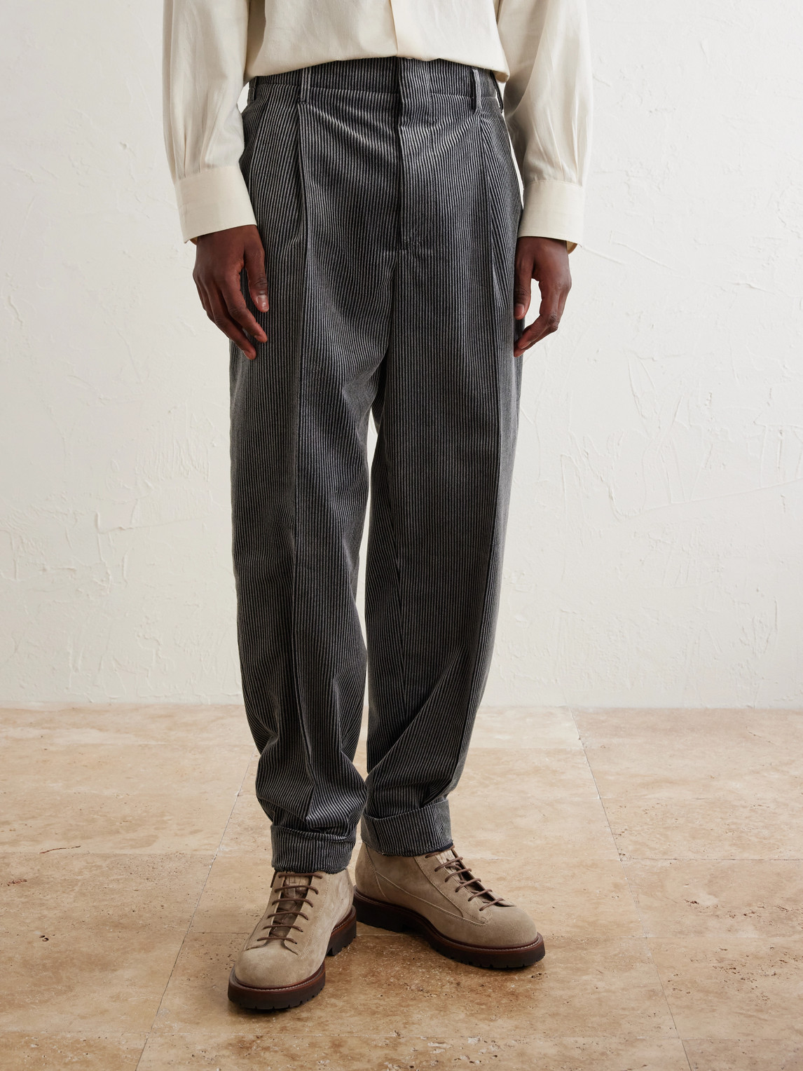 Straight-Leg Cotton- Corduroy
