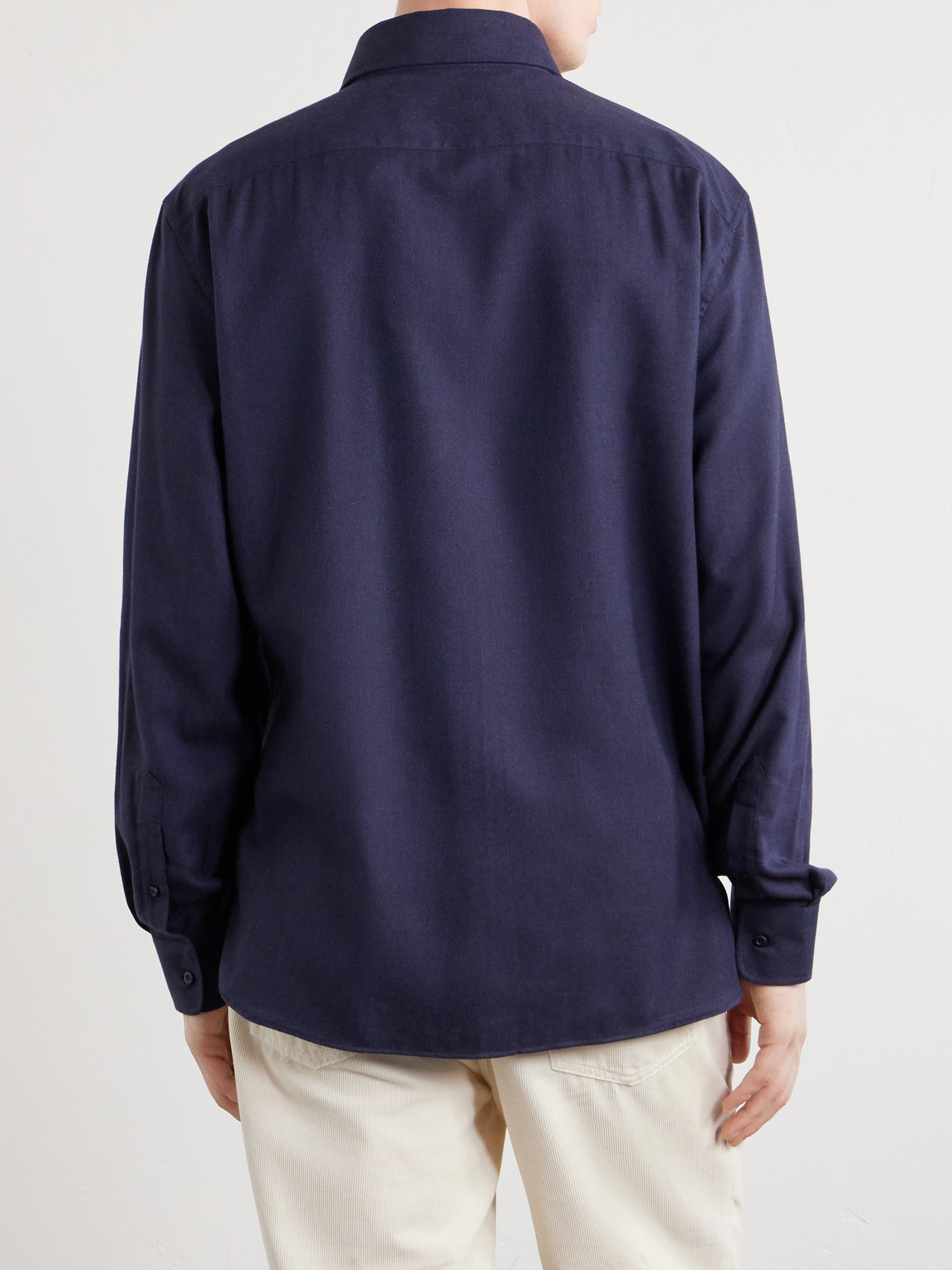 Herringbone Cotton And Lyocell-Blend Shirt