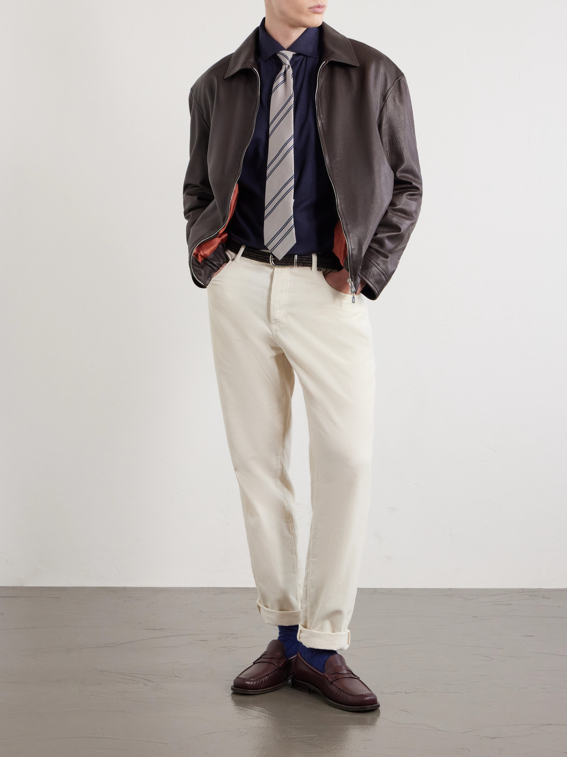 Herringbone Cotton And Lyocell-Blend Shirt