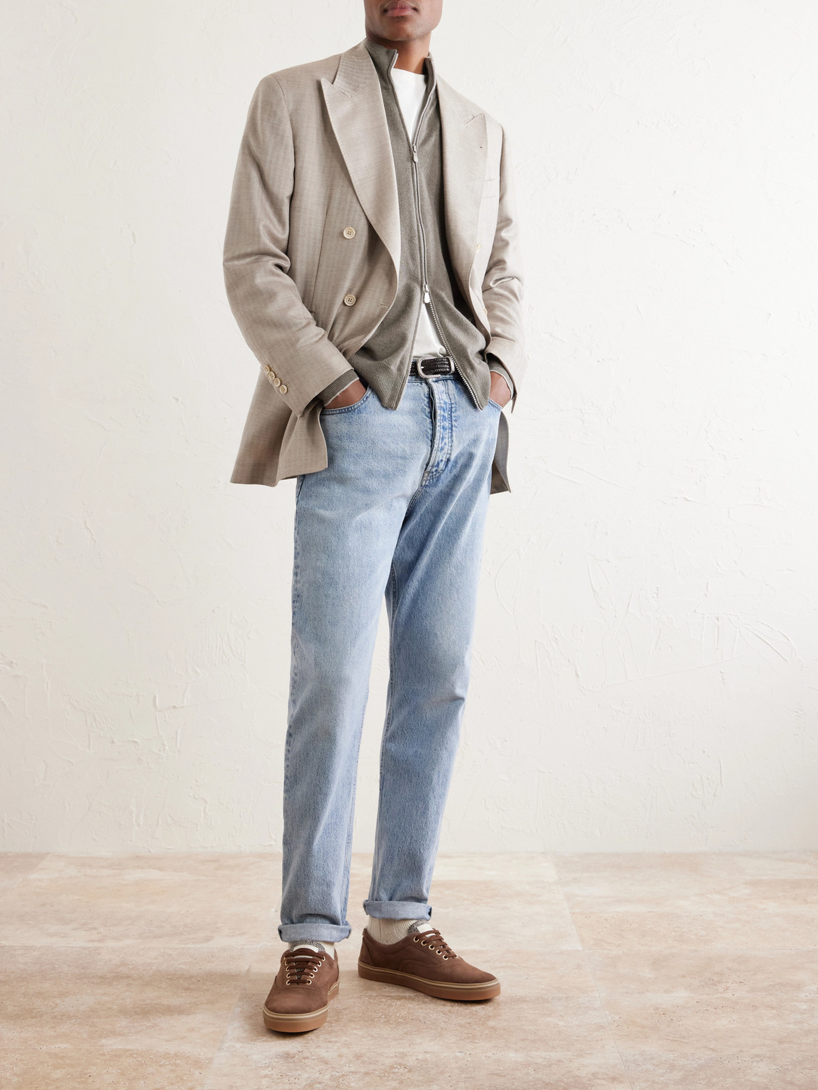 Cashmere Zip-Up Sweater