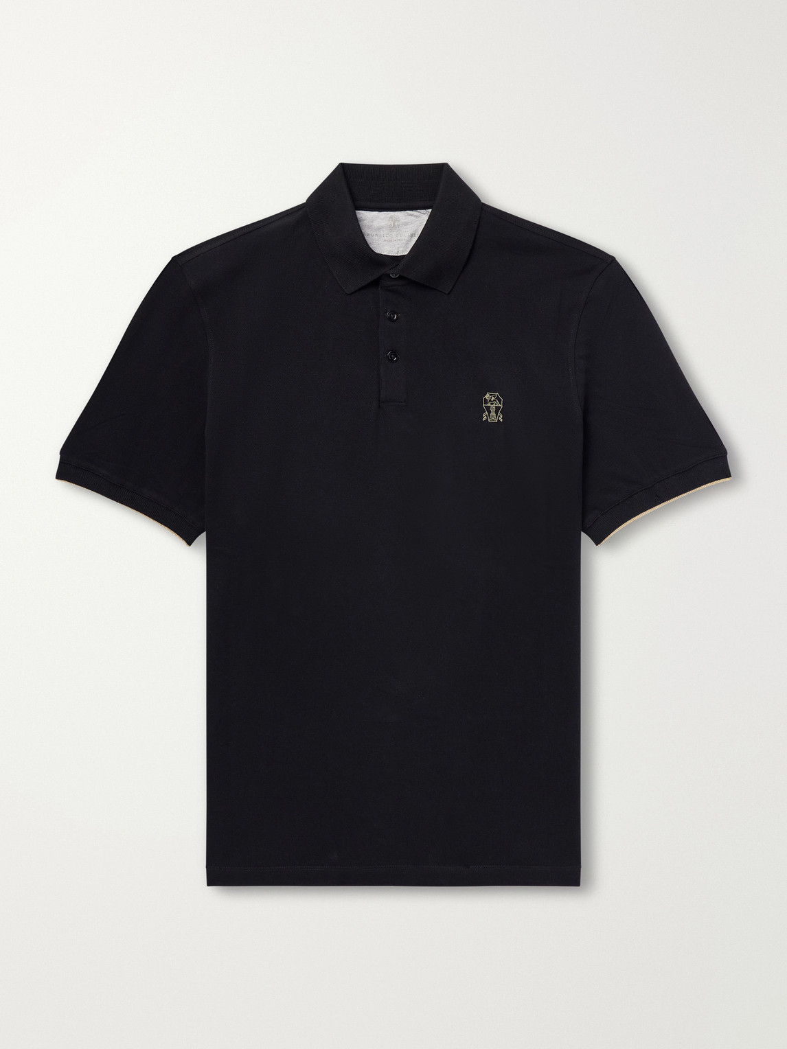 Brunello Cucinelli Logo-Print Cotton-Piqué Polo Shirt - Men