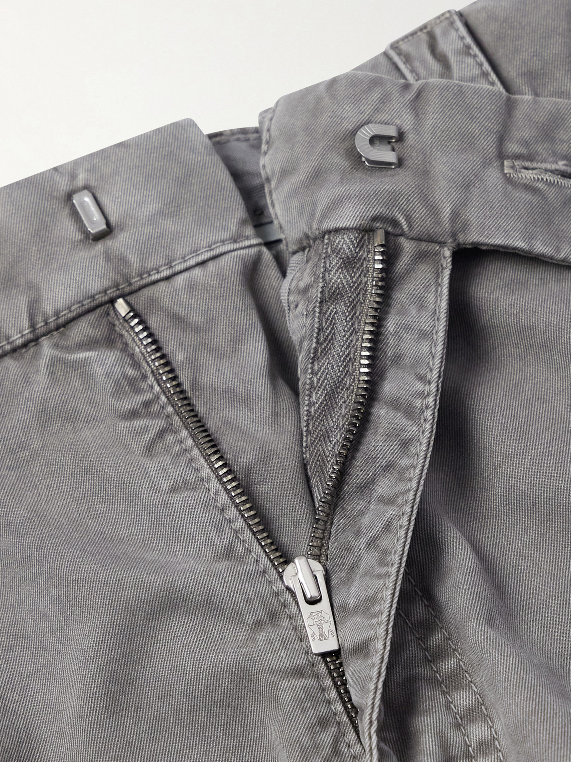 Tapered Cotton-Twill Cargo Trousers Slim-Fit