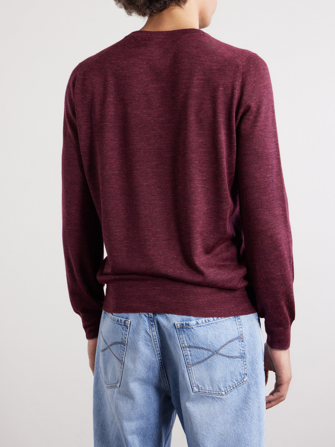 Cashmere, Silk And Linen-Blend Sweater