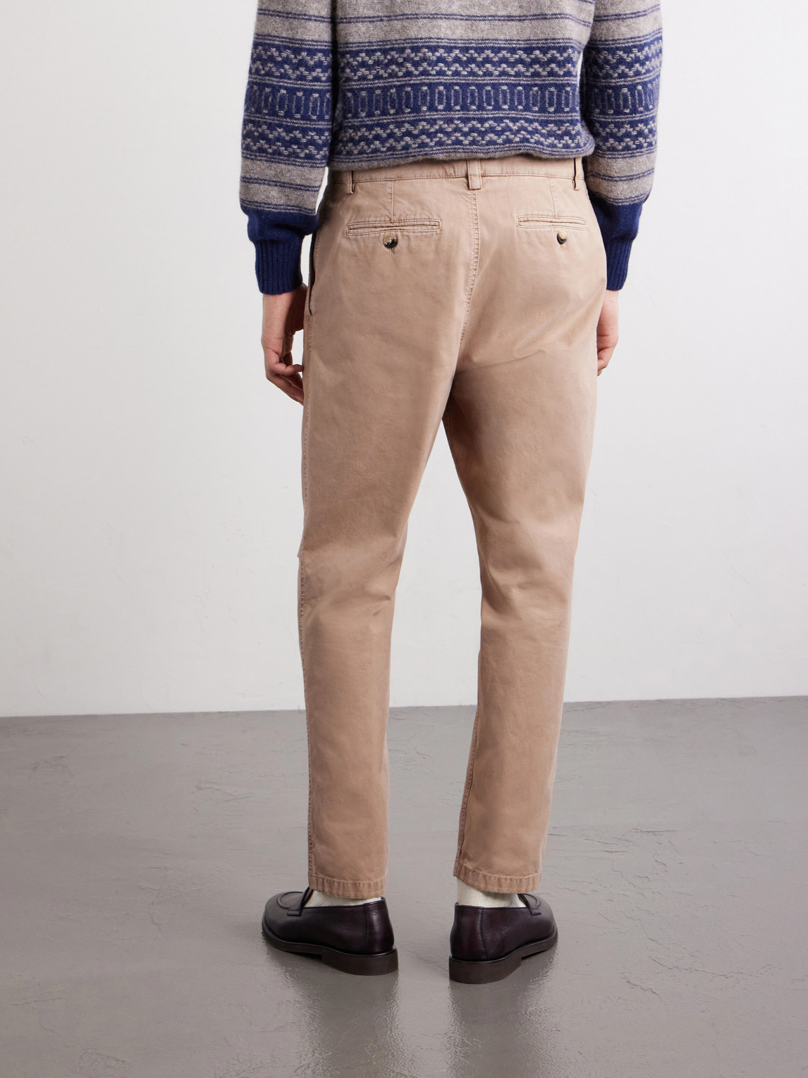 Straight-Leg Cotton Trousres