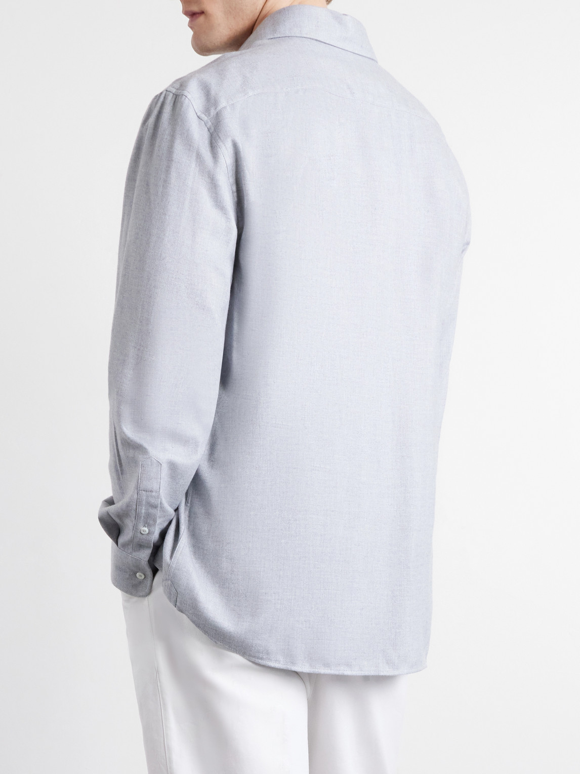 Herringbone Cotton And Lyocell-Blend Shirt