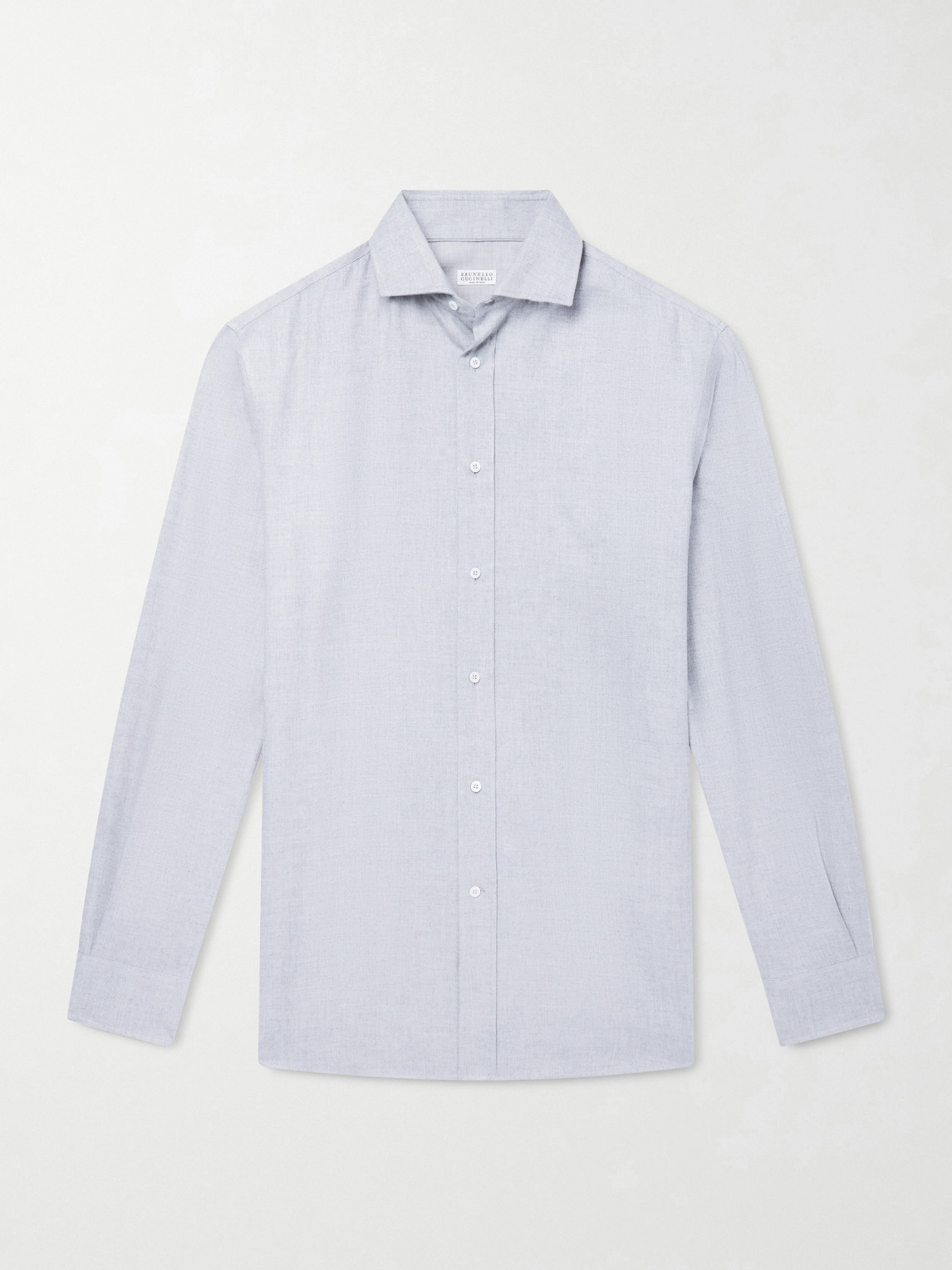 Brunello Cucinelli Herringbone Cotton and Lyocell-Blend Shirt - Men