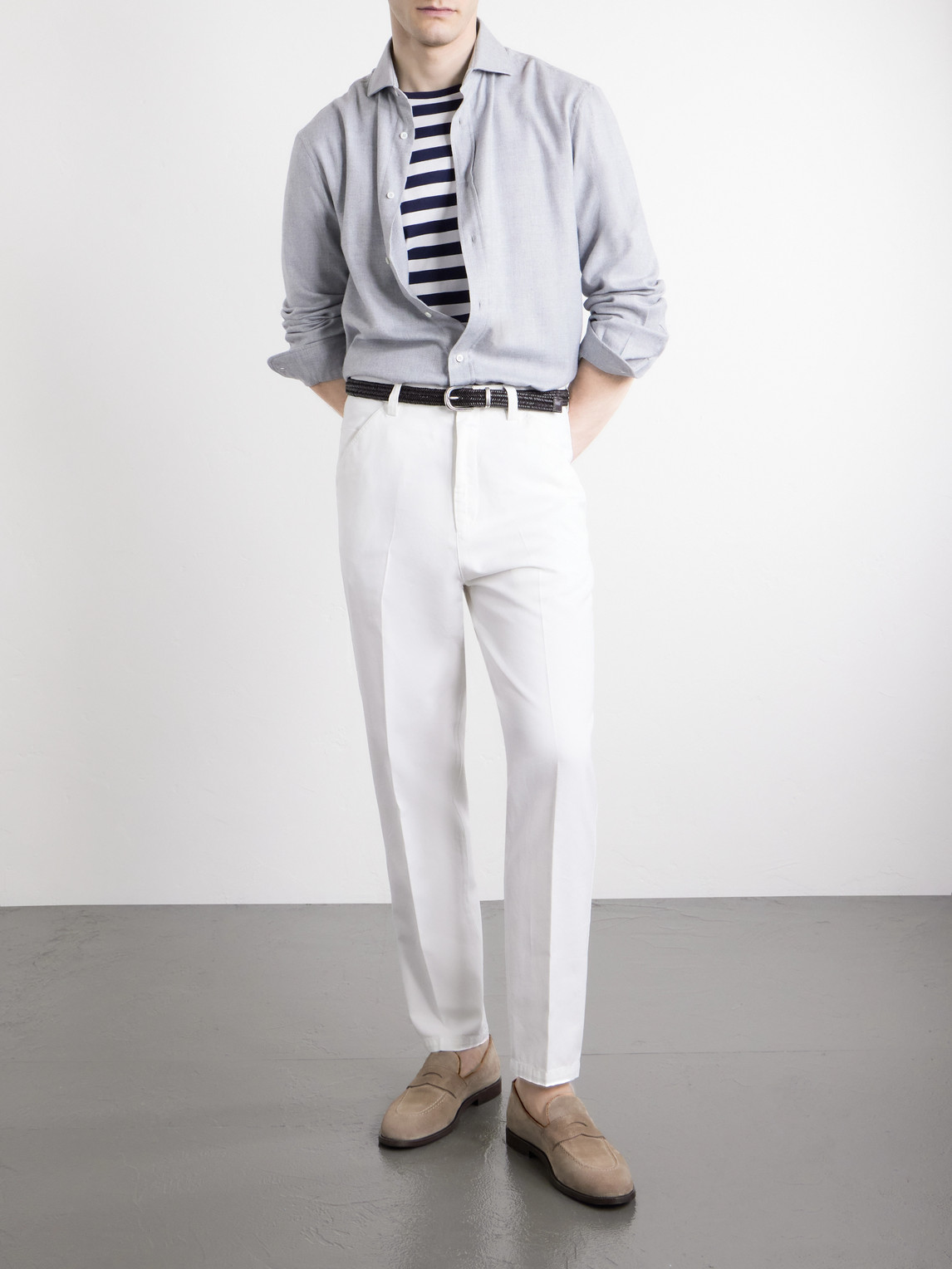 Herringbone Cotton And Lyocell-Blend Shirt