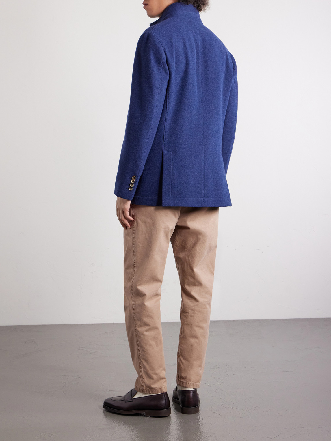 Unstructured Brushed-Cashmere Blazer