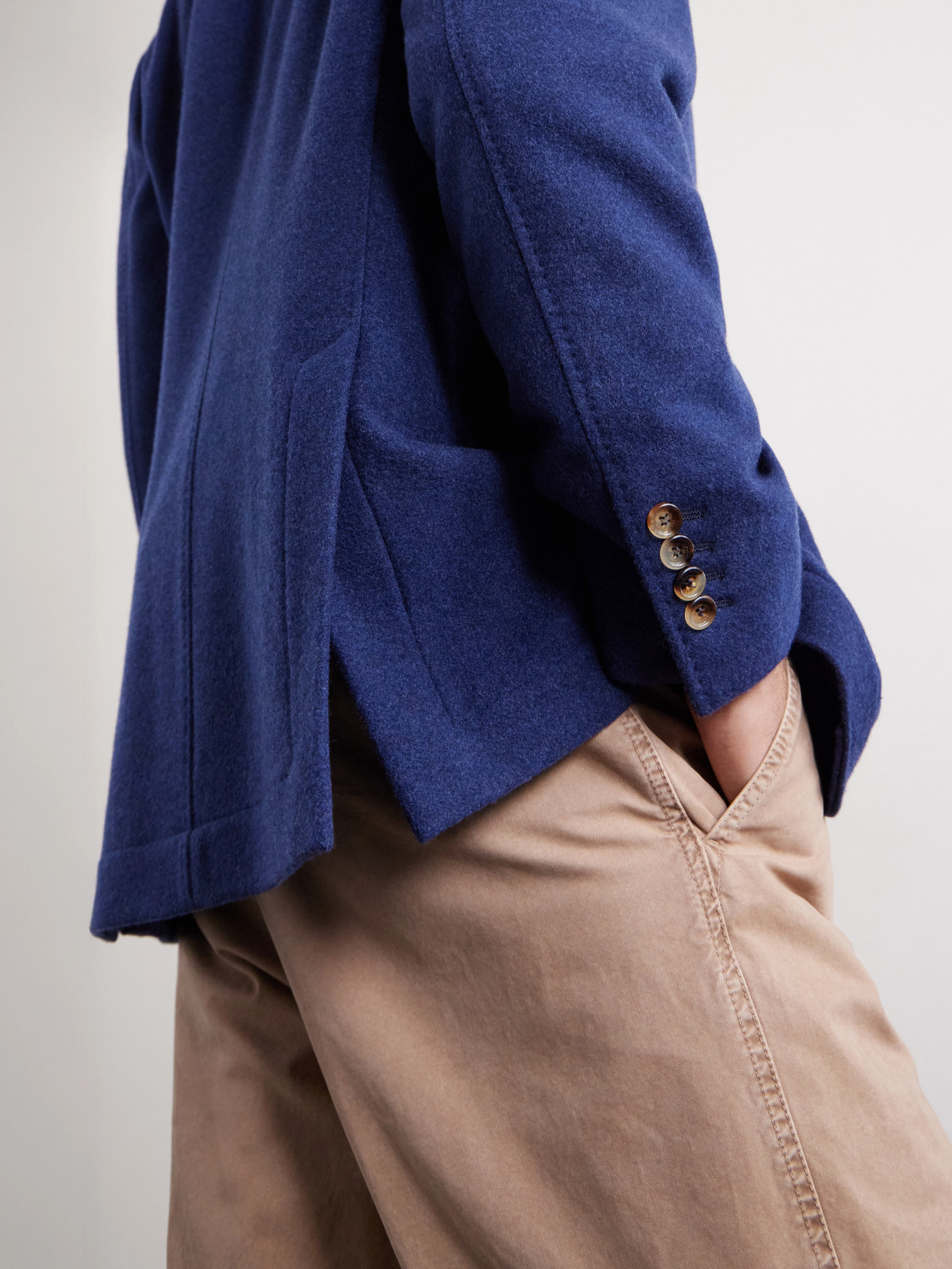 Unstructured Brushed-Cashmere Blazer