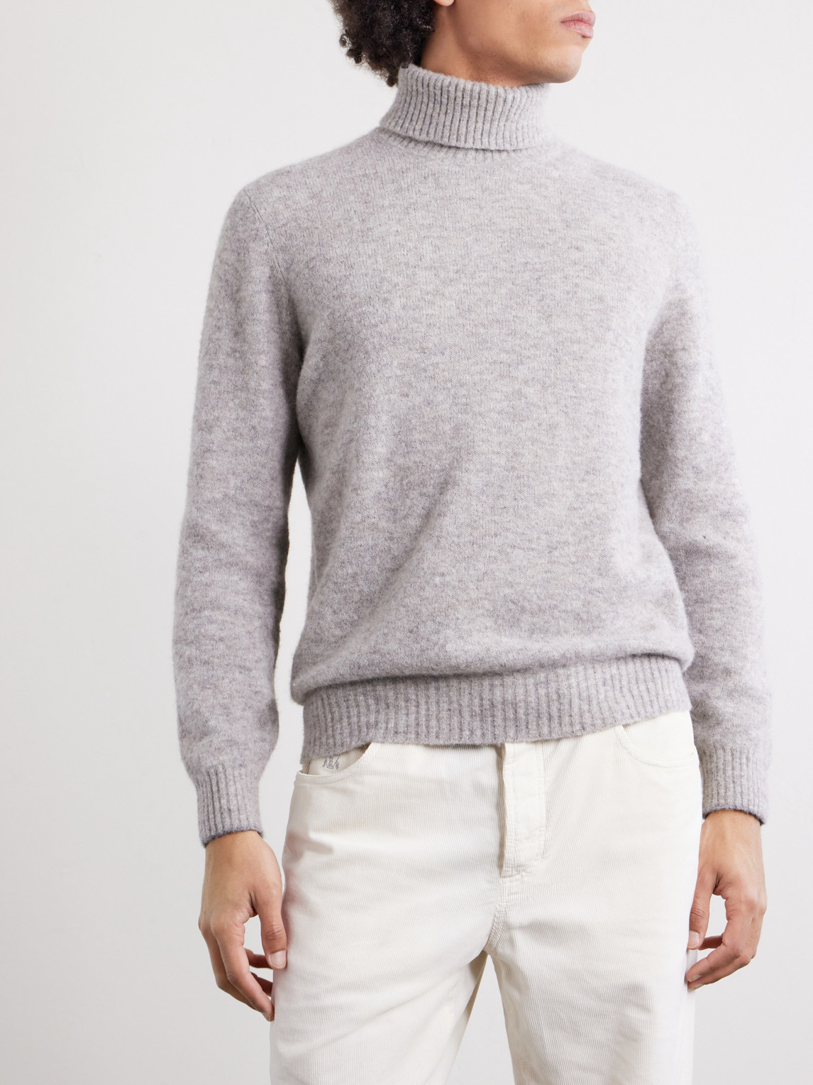  Brunello Cucinelli - Alpaca-blend Rollneck Sweater - Men - Neutrals - It 48 
