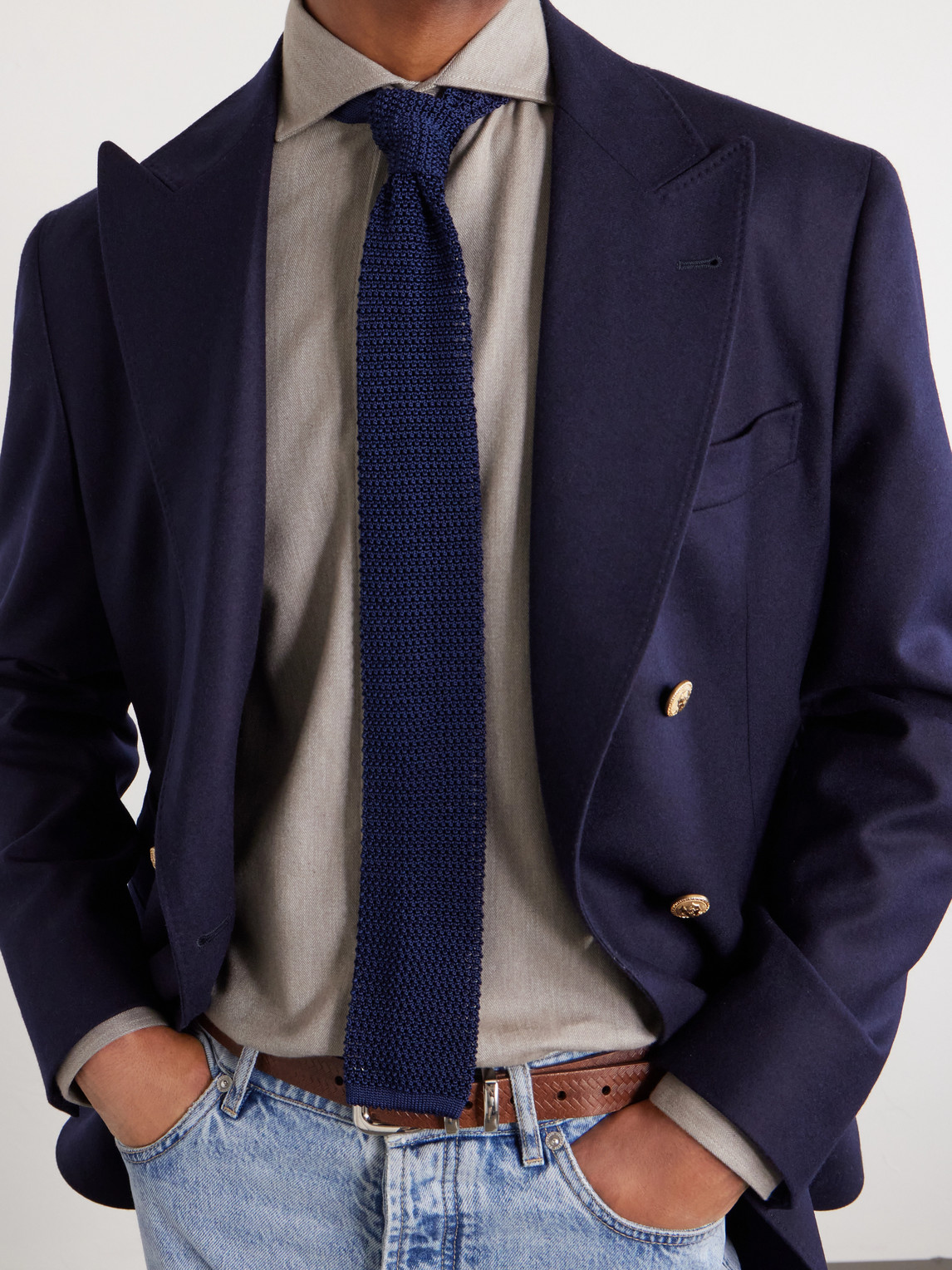 Brunello Cucinelli Herringbone Cotton and Lyocell-Blend Shirt - Men | Thumbnail 6 Brunello Cucinelli Herringbone Cotton and Lyocell-Blend Shirt - Men | Thumbnail 6