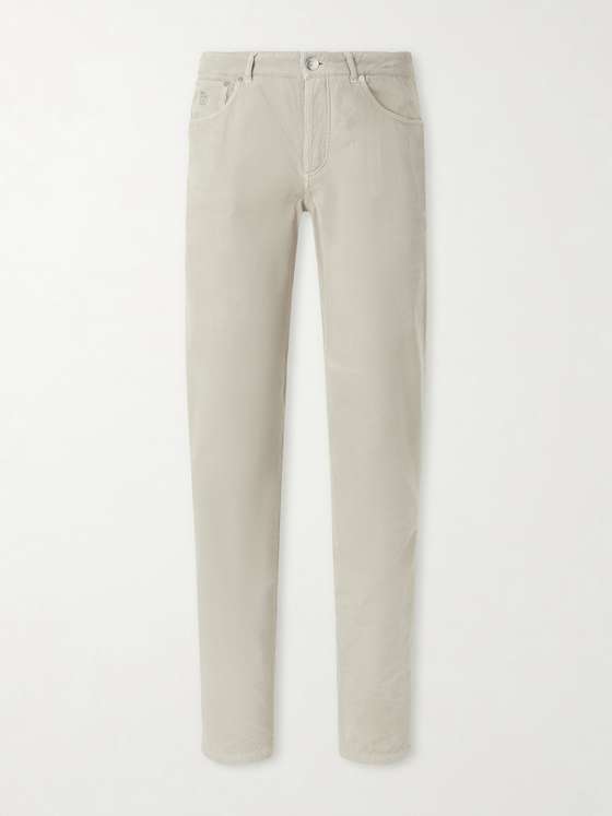 Brunellocucinelli Straight-Leg Cotton-Corduroy Trousers